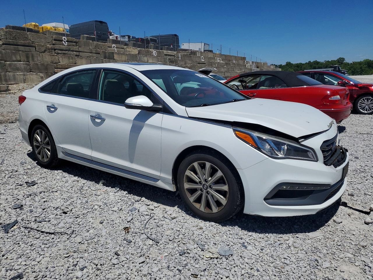 2016 Hyundai Sonata White vin: 5NPE34AF0GH418790