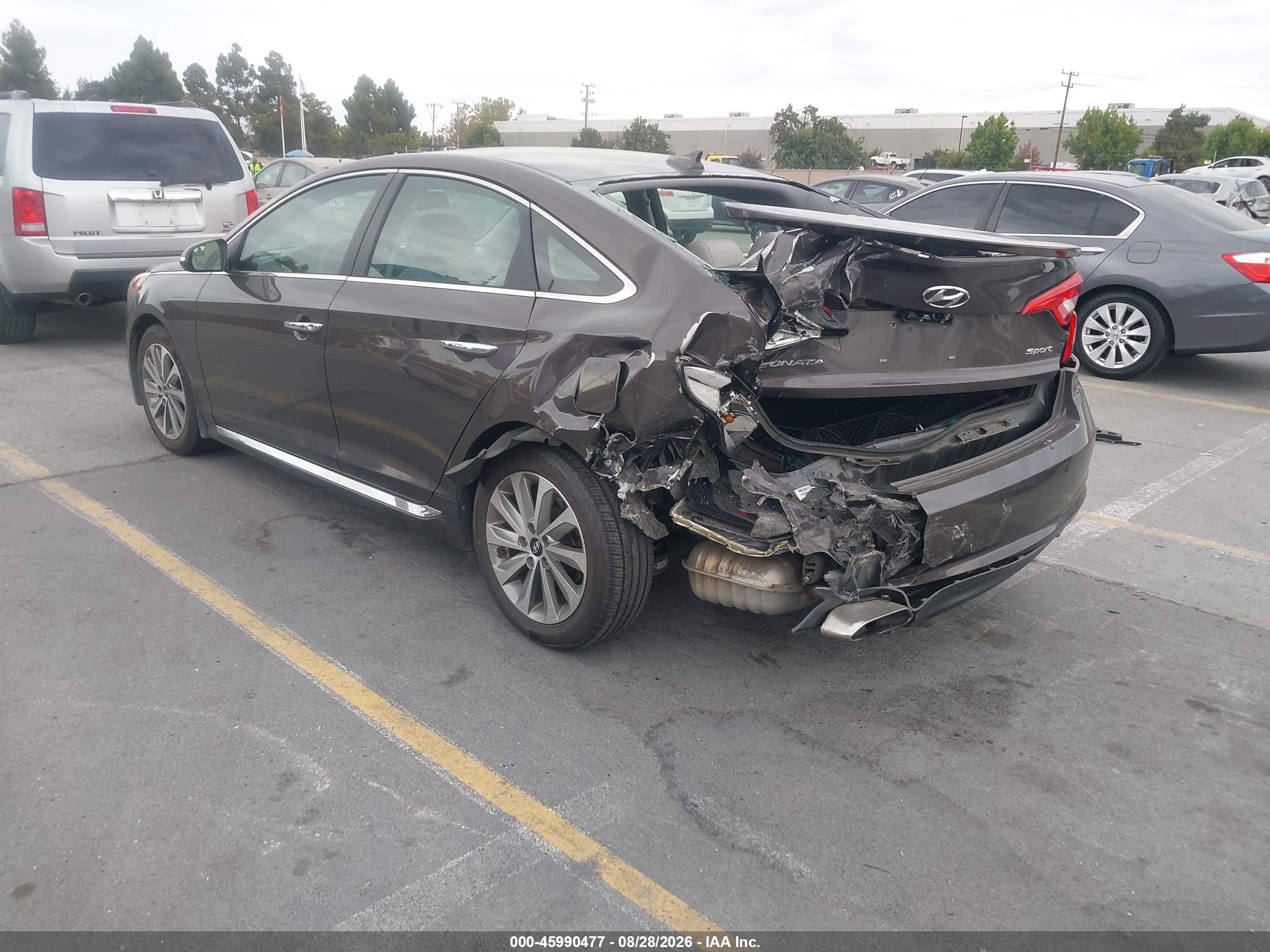 2017 Hyundai Sonata Sport Dark Brown vin: 5NPE34AF0HH460720