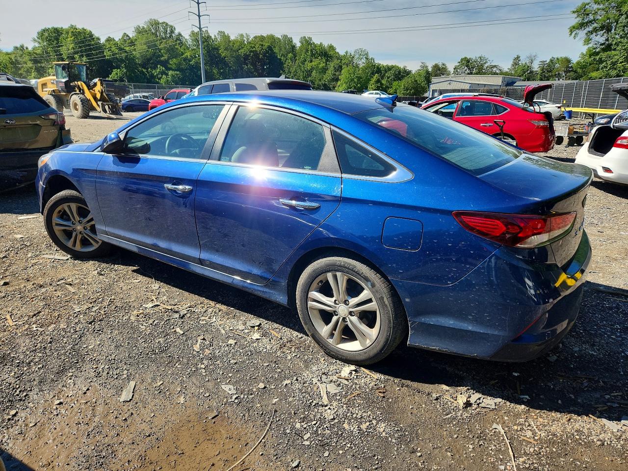 2018 Hyundai Sonata Sel+ Blue vin: 5NPE34AF0JH720376