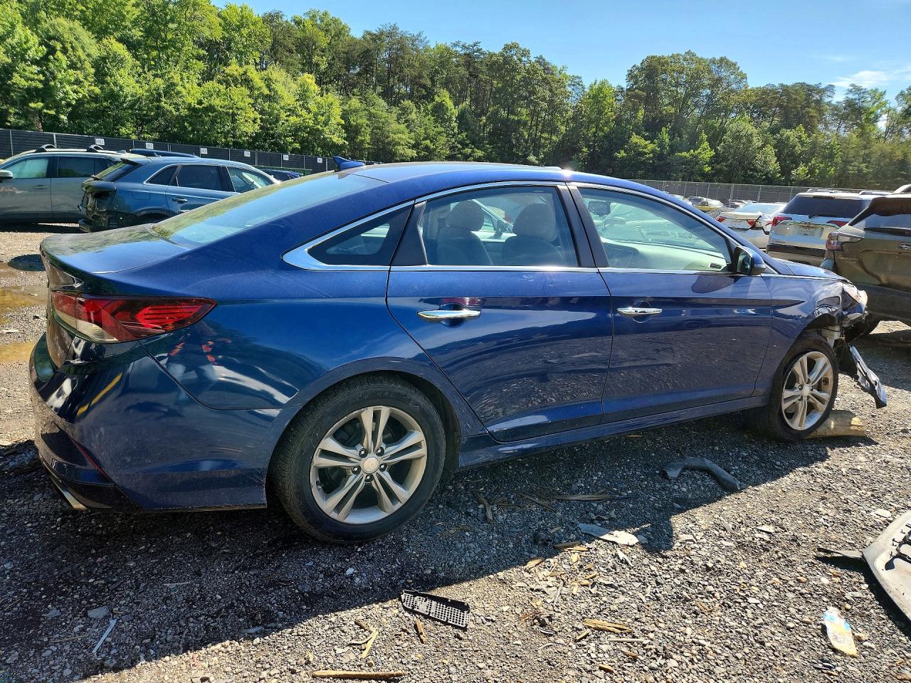 2018 Hyundai Sonata Sel+ Blue vin: 5NPE34AF0JH720376
