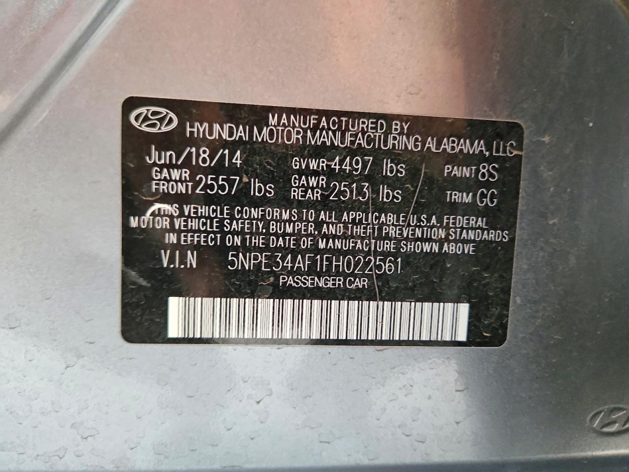 2015 Hyundai Sonata Sport Gray vin: 5NPE34AF1FH022561