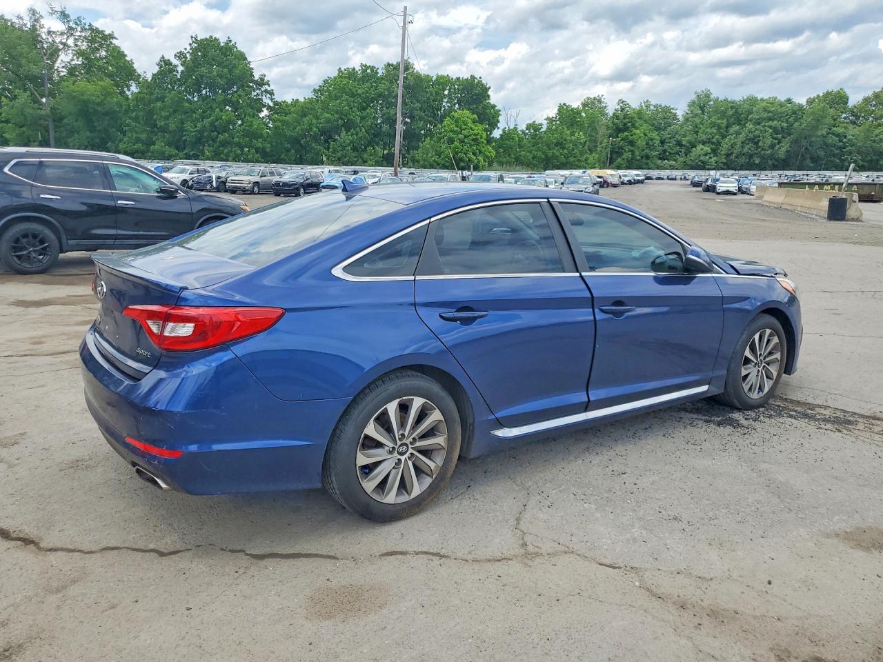 2015 Hyundai Sonata Sport Blue vin: 5NPE34AF1FH024326