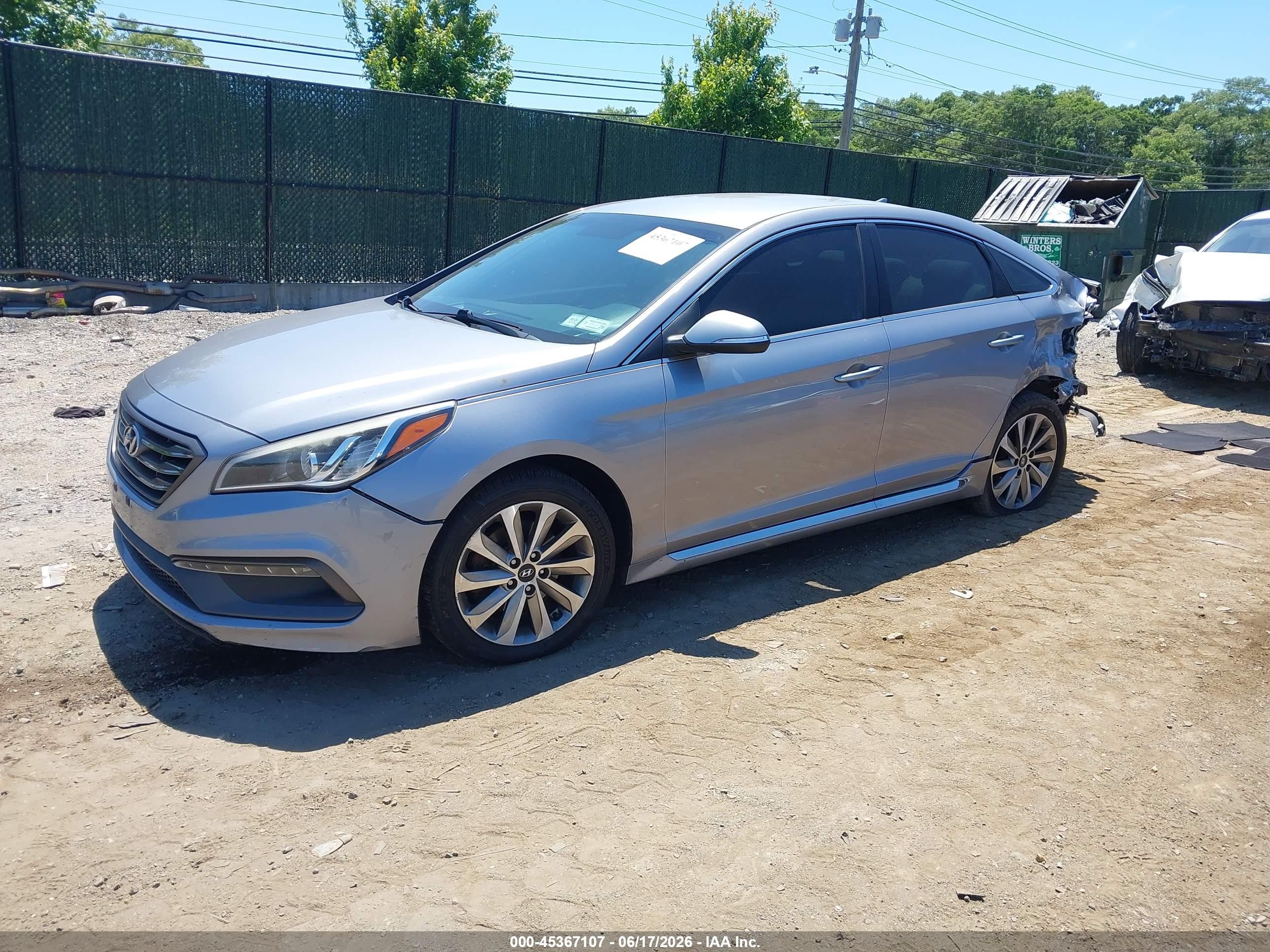 2015 Hyundai Sonata Sport Gray vin: 5NPE34AF1FH032913
