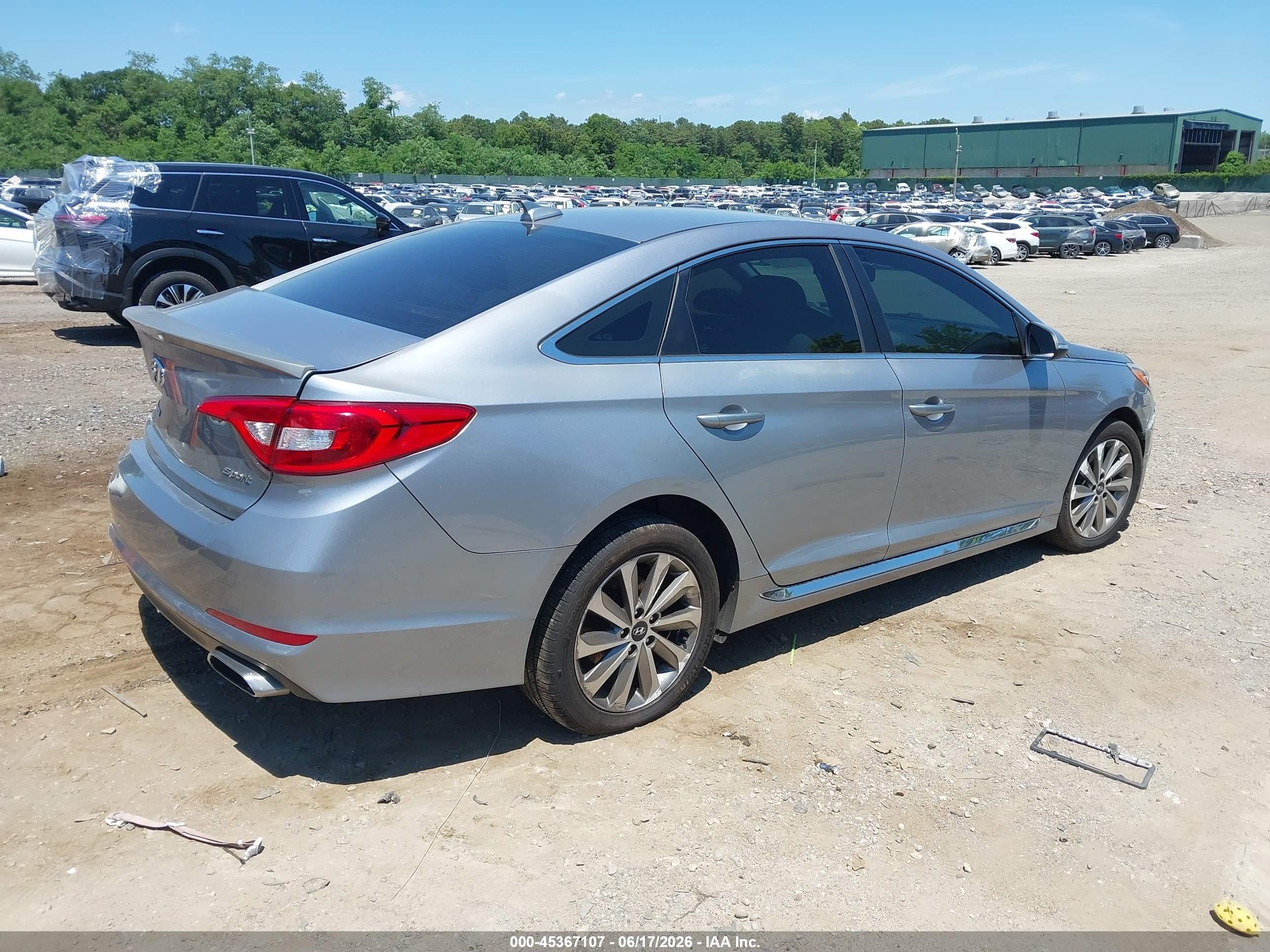 2015 Hyundai Sonata Sport Gray vin: 5NPE34AF1FH032913