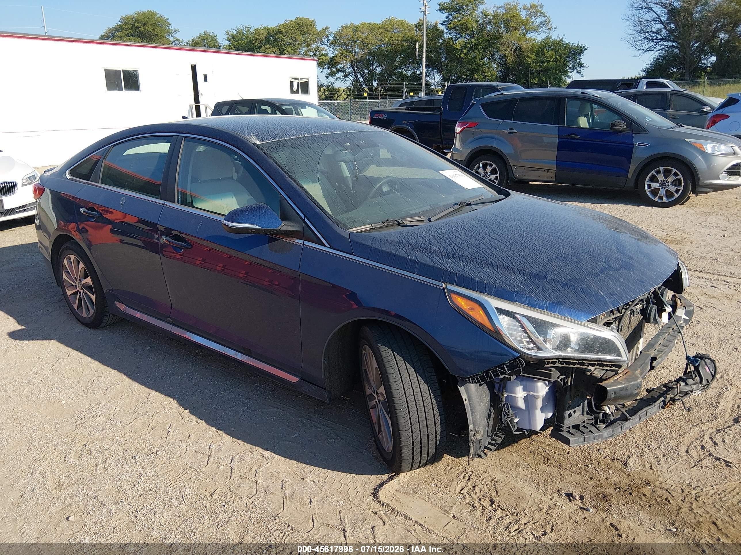 2015 Hyundai Sonata Sport Синий vin: 5NPE34AF1FH033849