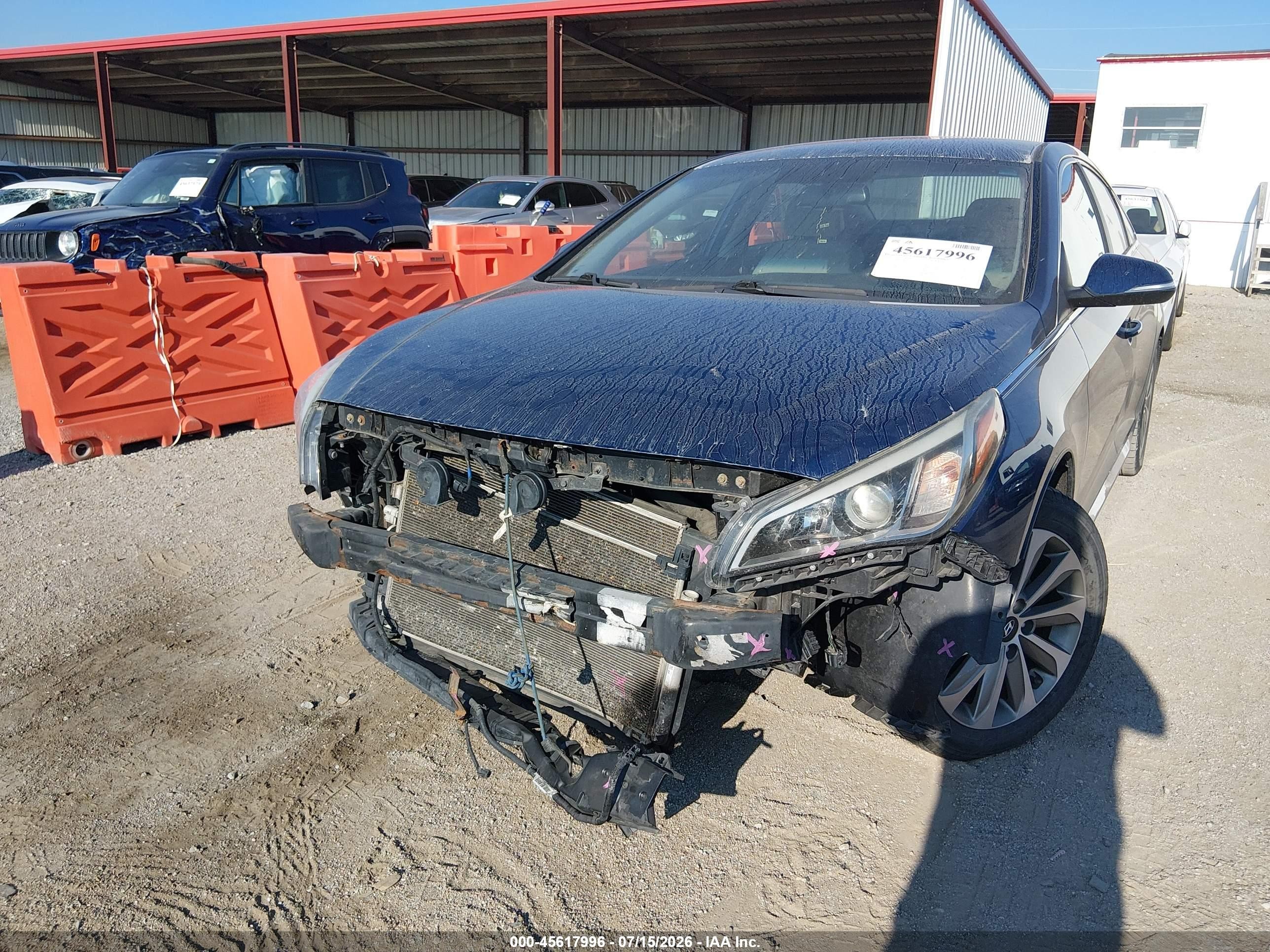 2015 Hyundai Sonata Sport Синий vin: 5NPE34AF1FH033849