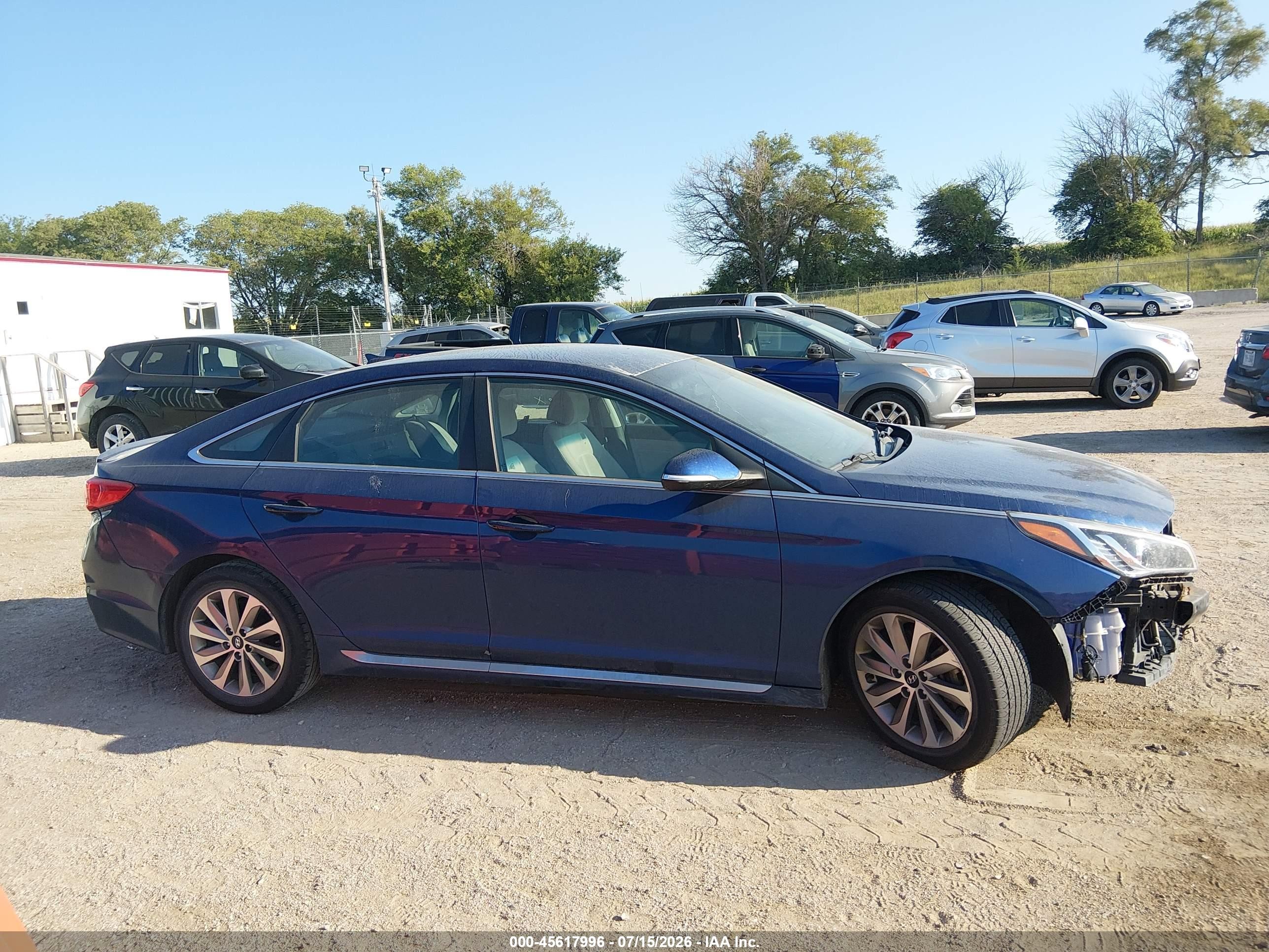 2015 Hyundai Sonata Sport Синий vin: 5NPE34AF1FH033849