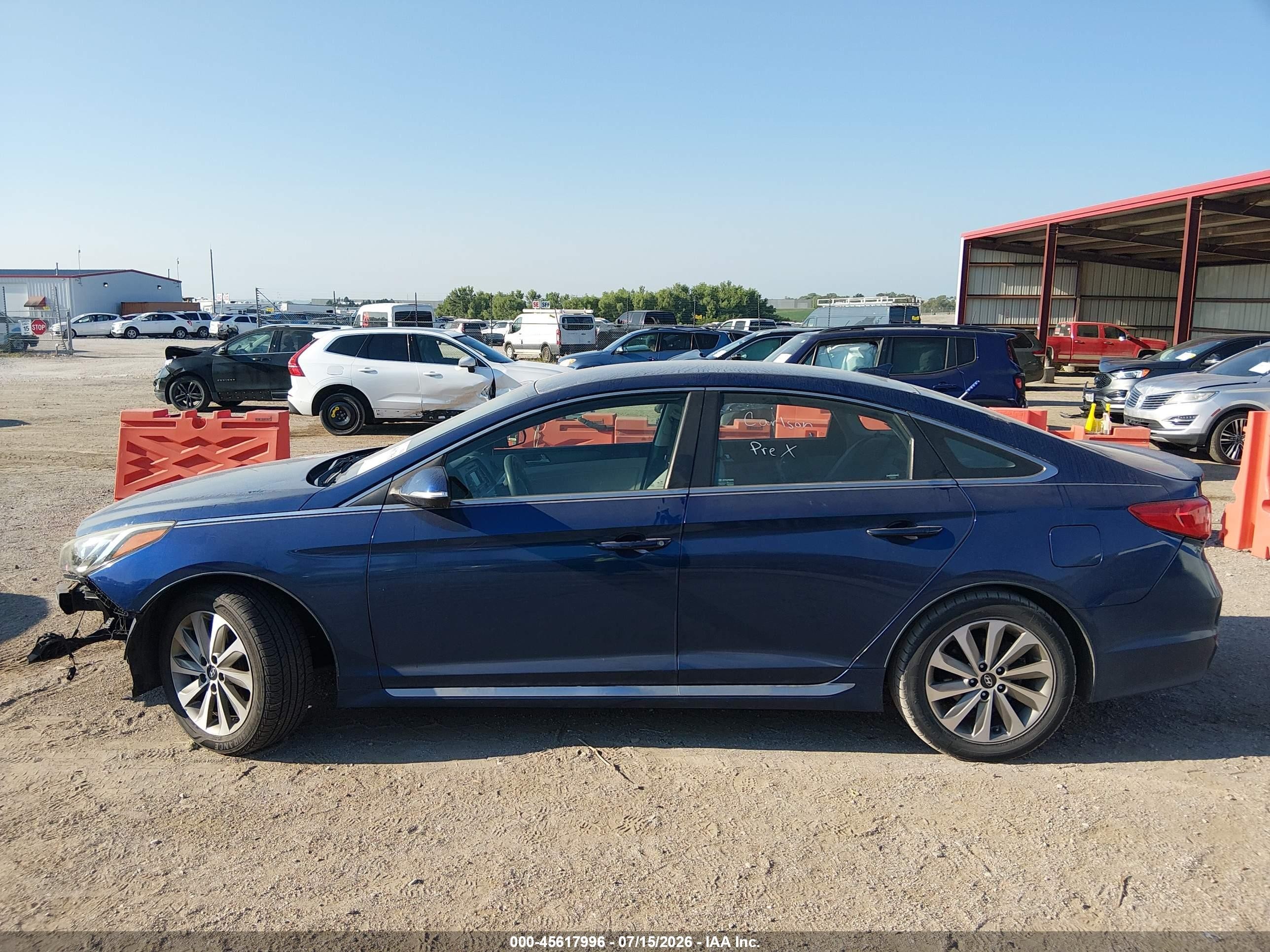 2015 Hyundai Sonata Sport Синий vin: 5NPE34AF1FH033849
