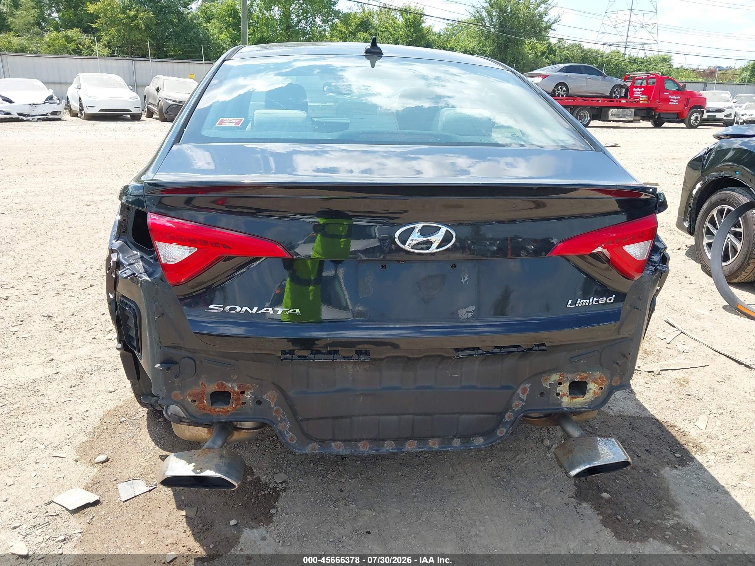 2015 Hyundai Sonata Sport Черный vin: 5NPE34AF1FH042308