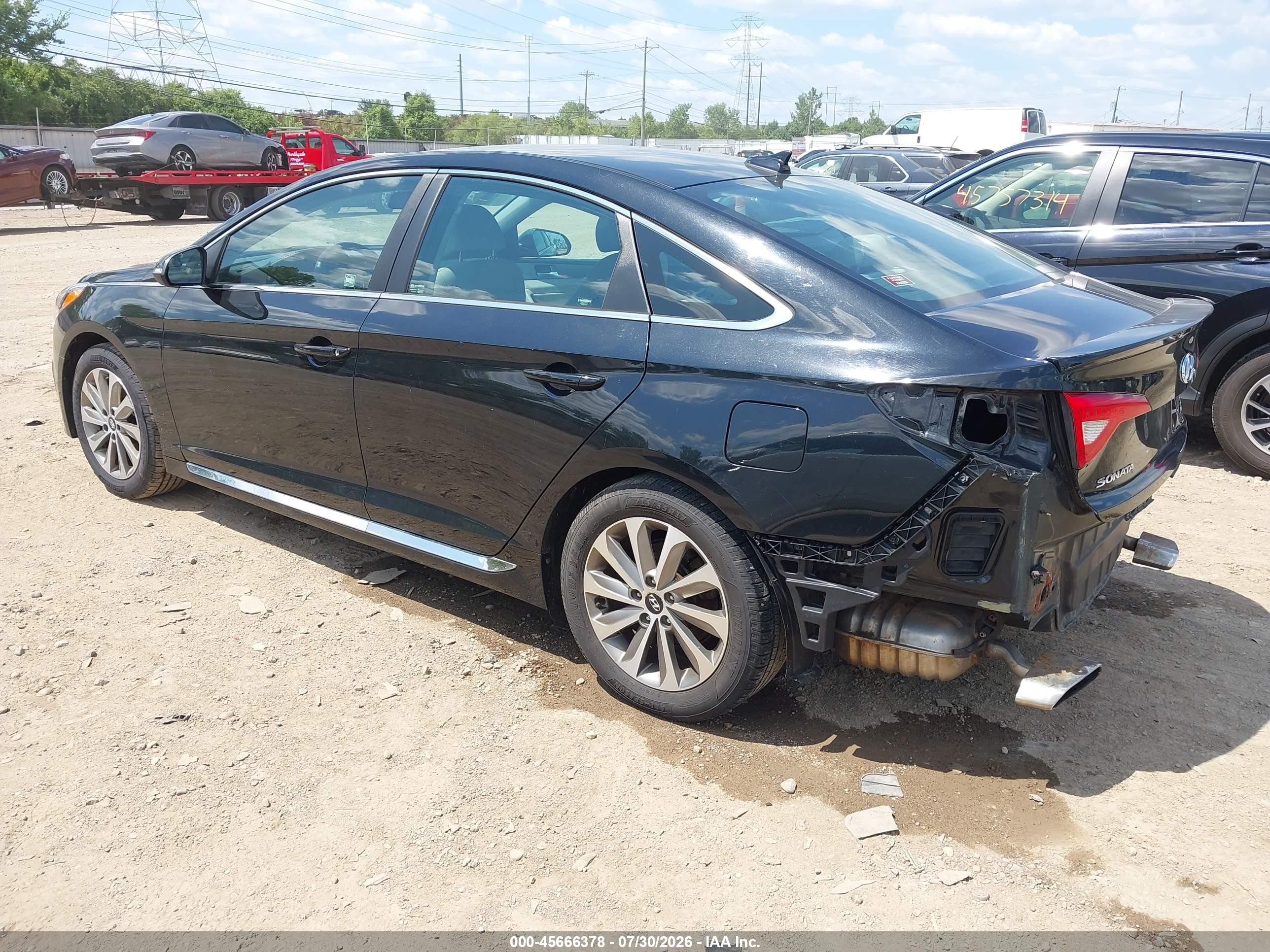 2015 Hyundai Sonata Sport Черный vin: 5NPE34AF1FH042308