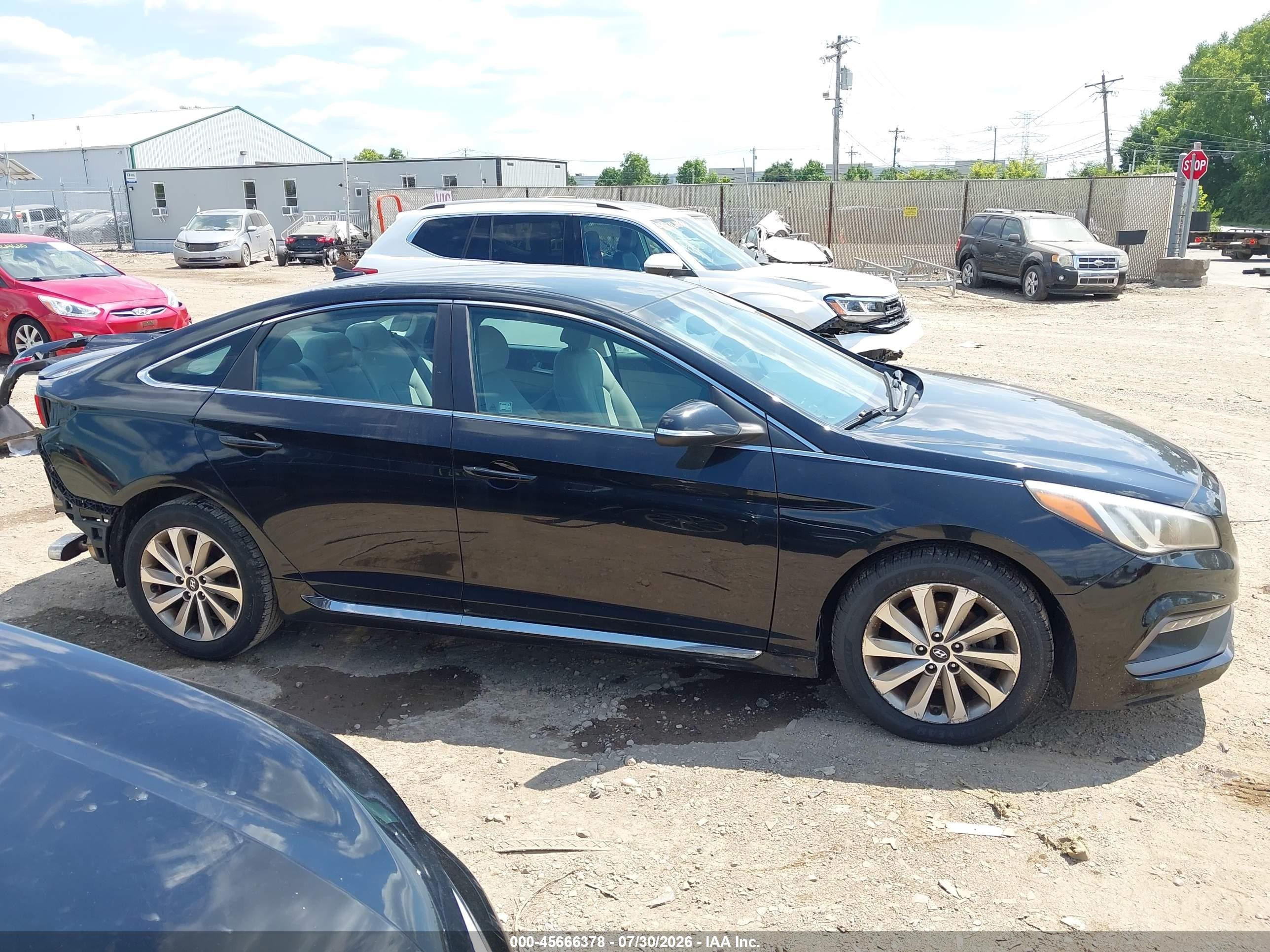 2015 Hyundai Sonata Sport Черный vin: 5NPE34AF1FH042308
