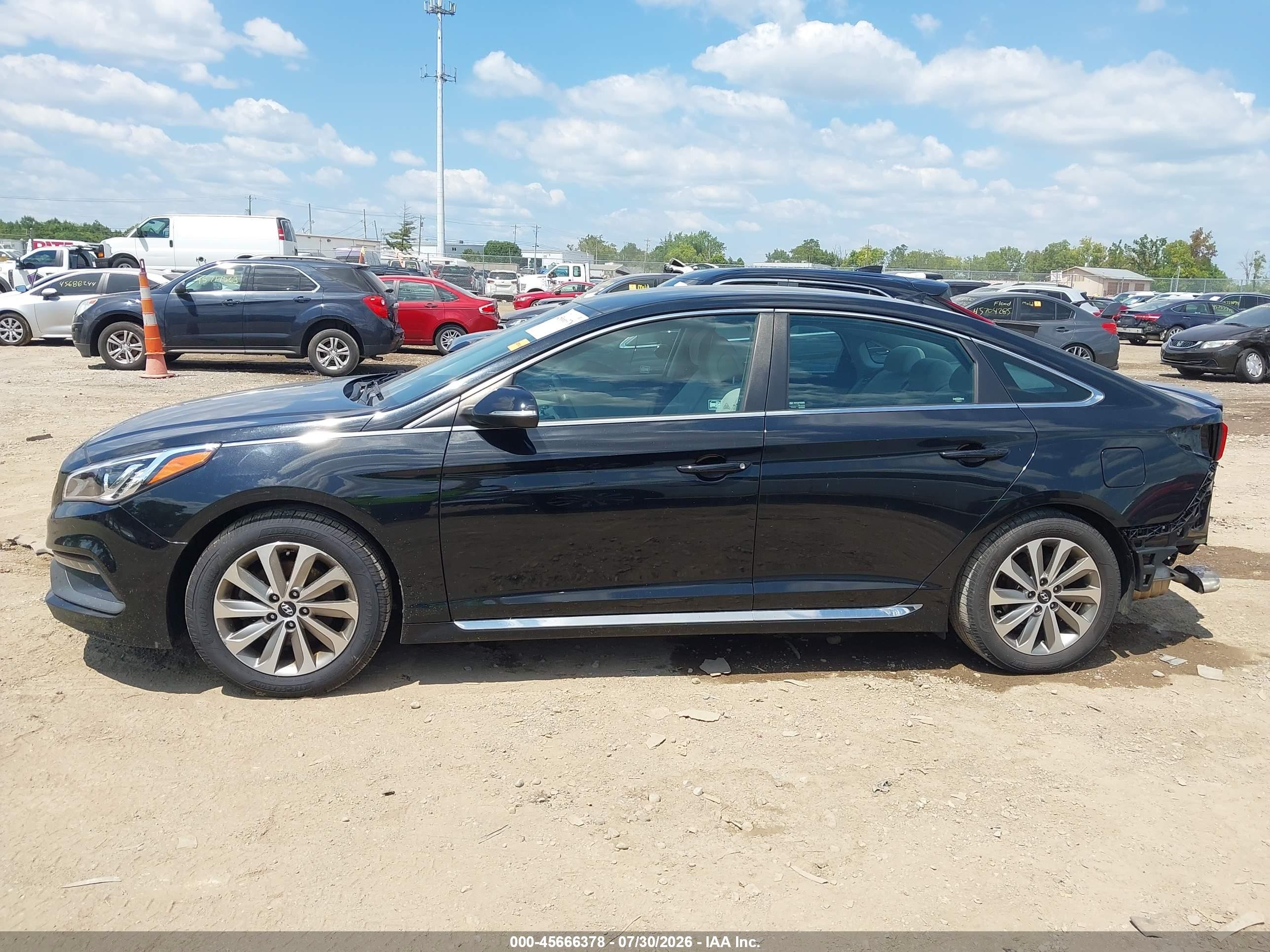 2015 Hyundai Sonata Sport Черный vin: 5NPE34AF1FH042308
