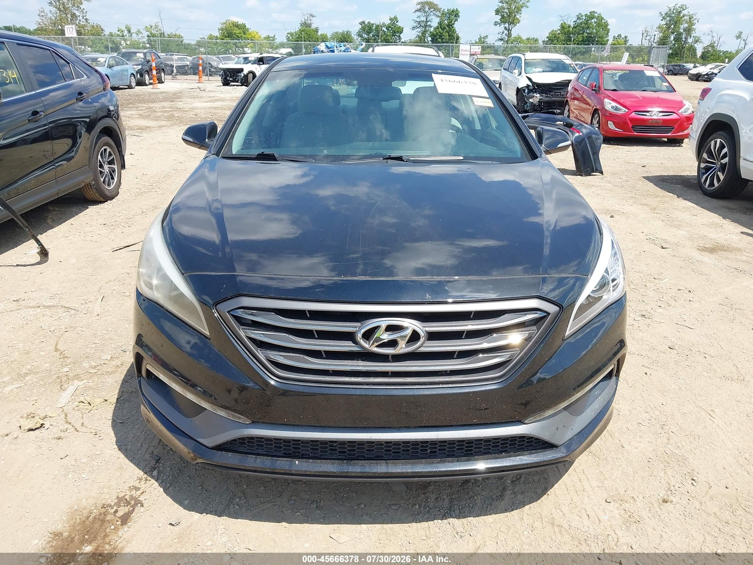 2015 Hyundai Sonata Sport Черный vin: 5NPE34AF1FH042308