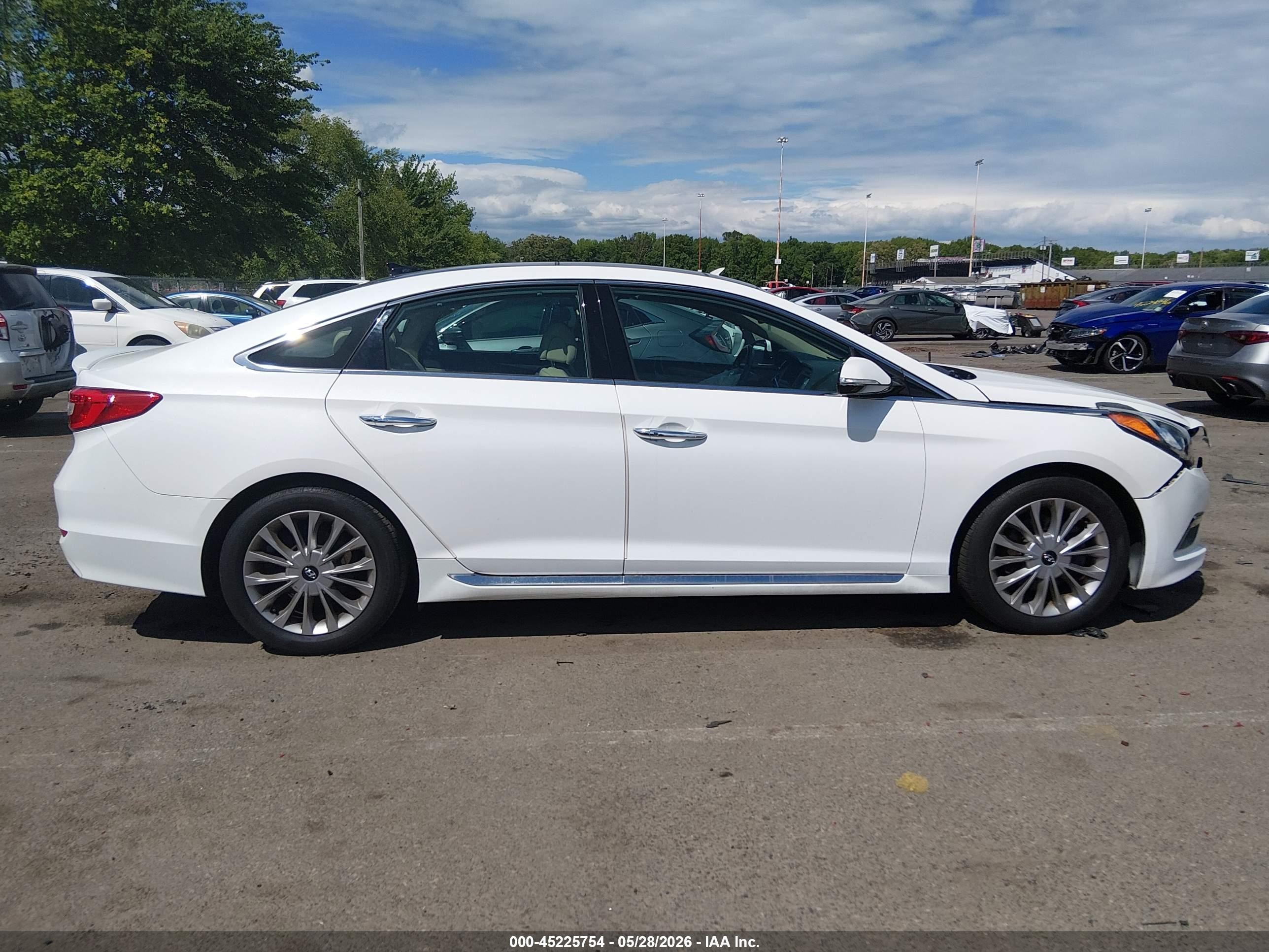 2015 Hyundai Sonata Limited White vin: 5NPE34AF1FH051090