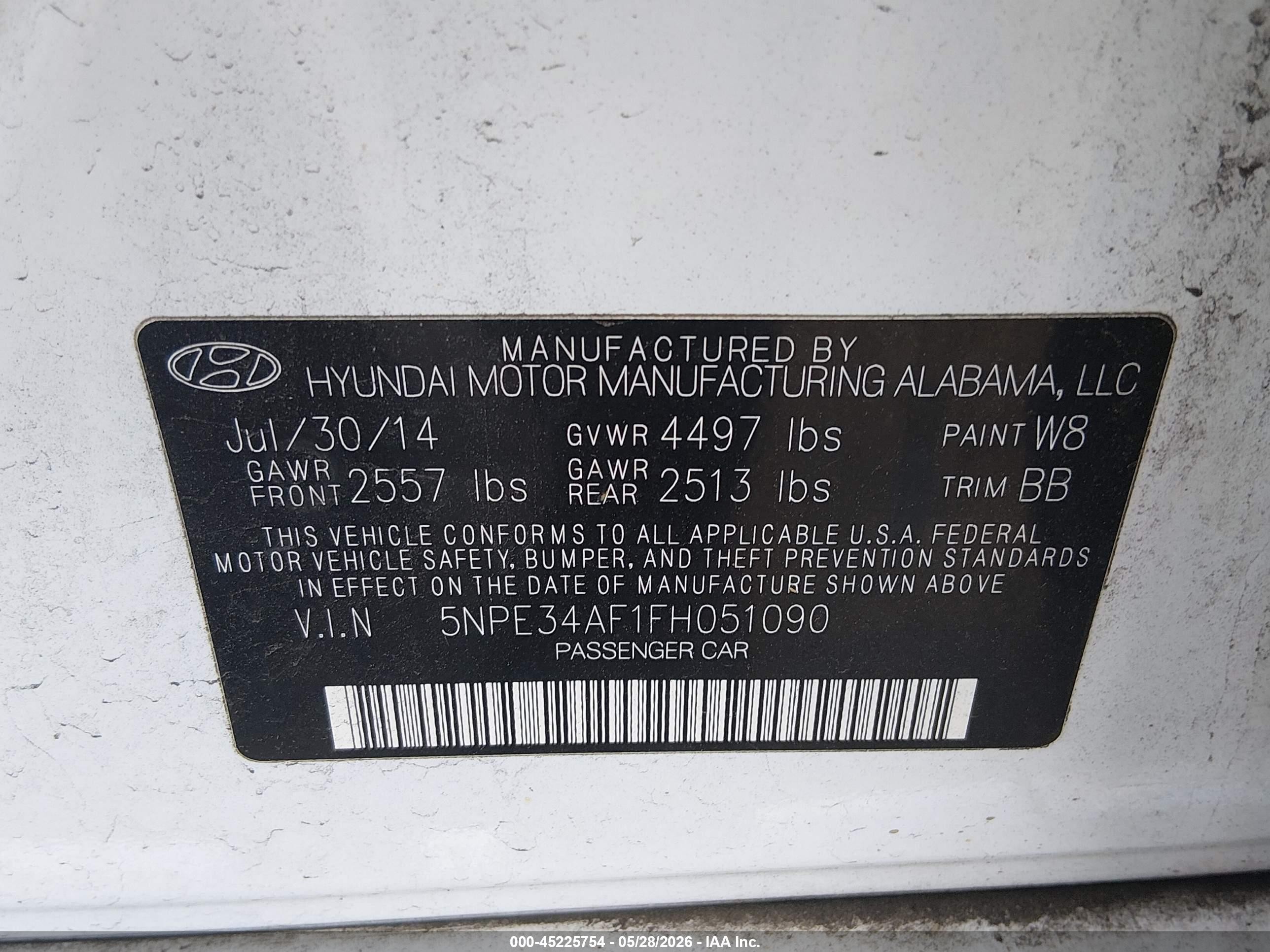 2015 Hyundai Sonata Limited White vin: 5NPE34AF1FH051090