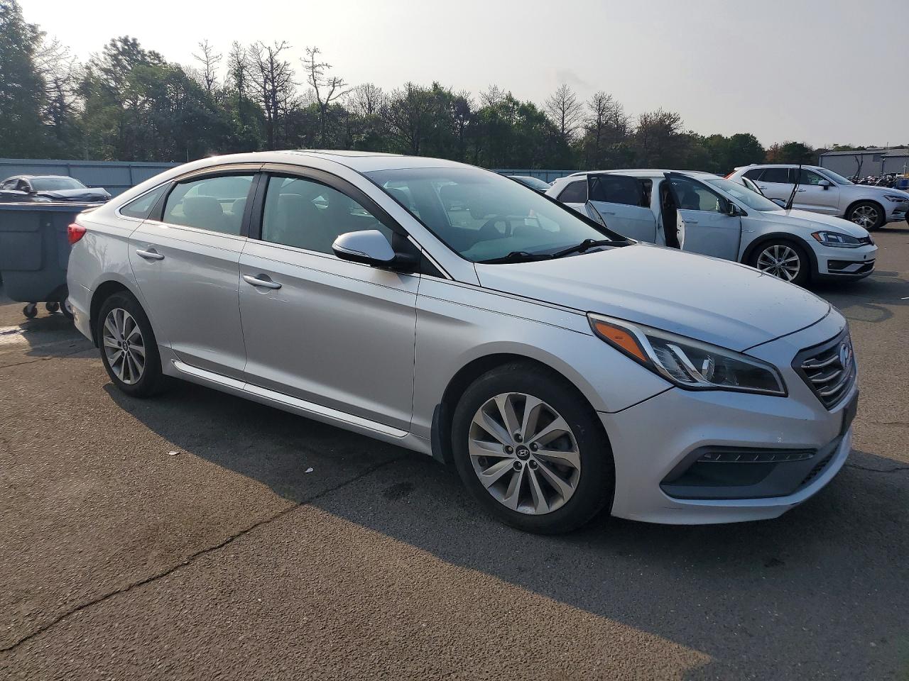 2015 Hyundai Sonata Sport Silver vin: 5NPE34AF1FH057455