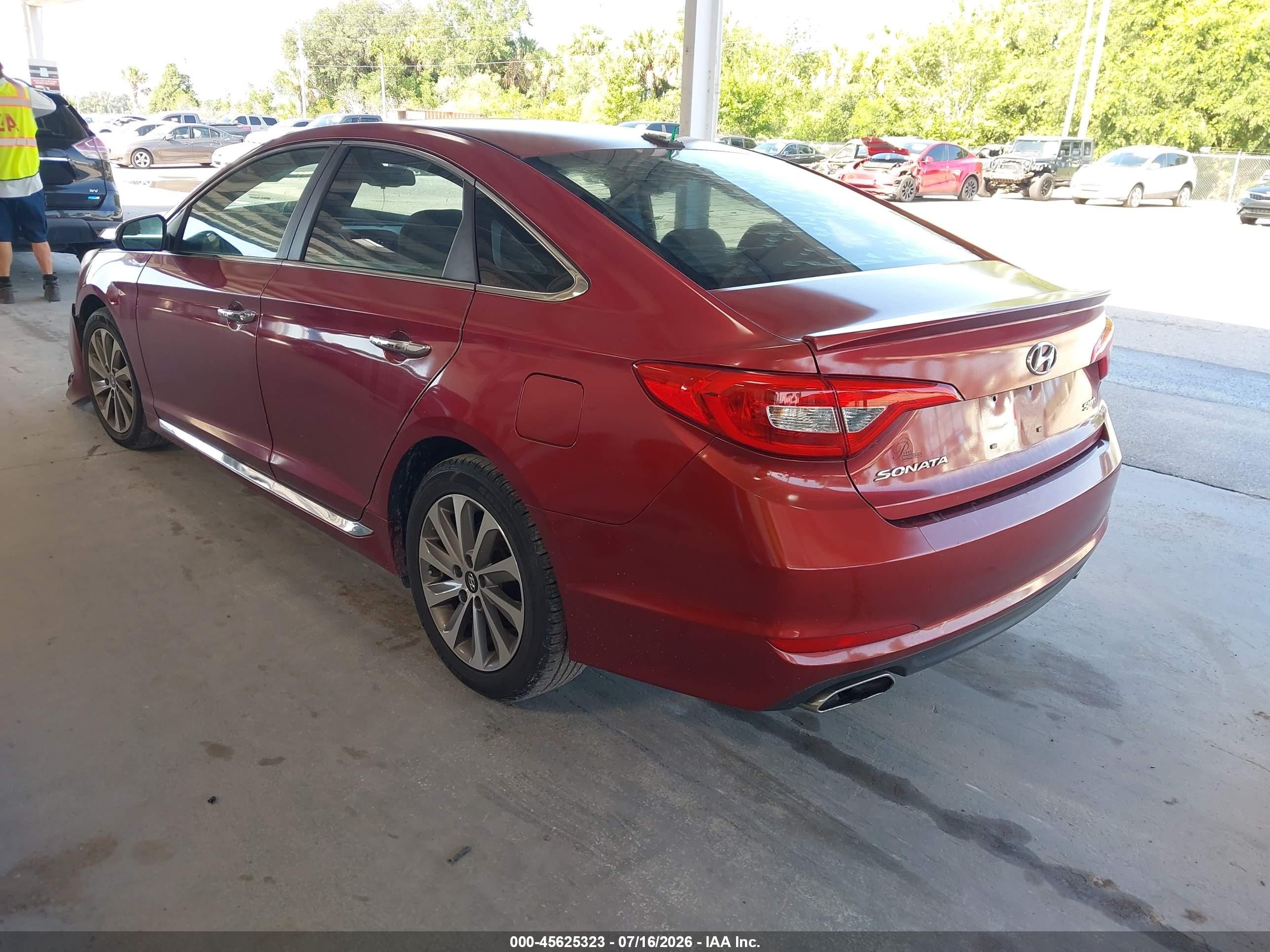 2015 Hyundai Sonata Sport Red vin: 5NPE34AF1FH058623