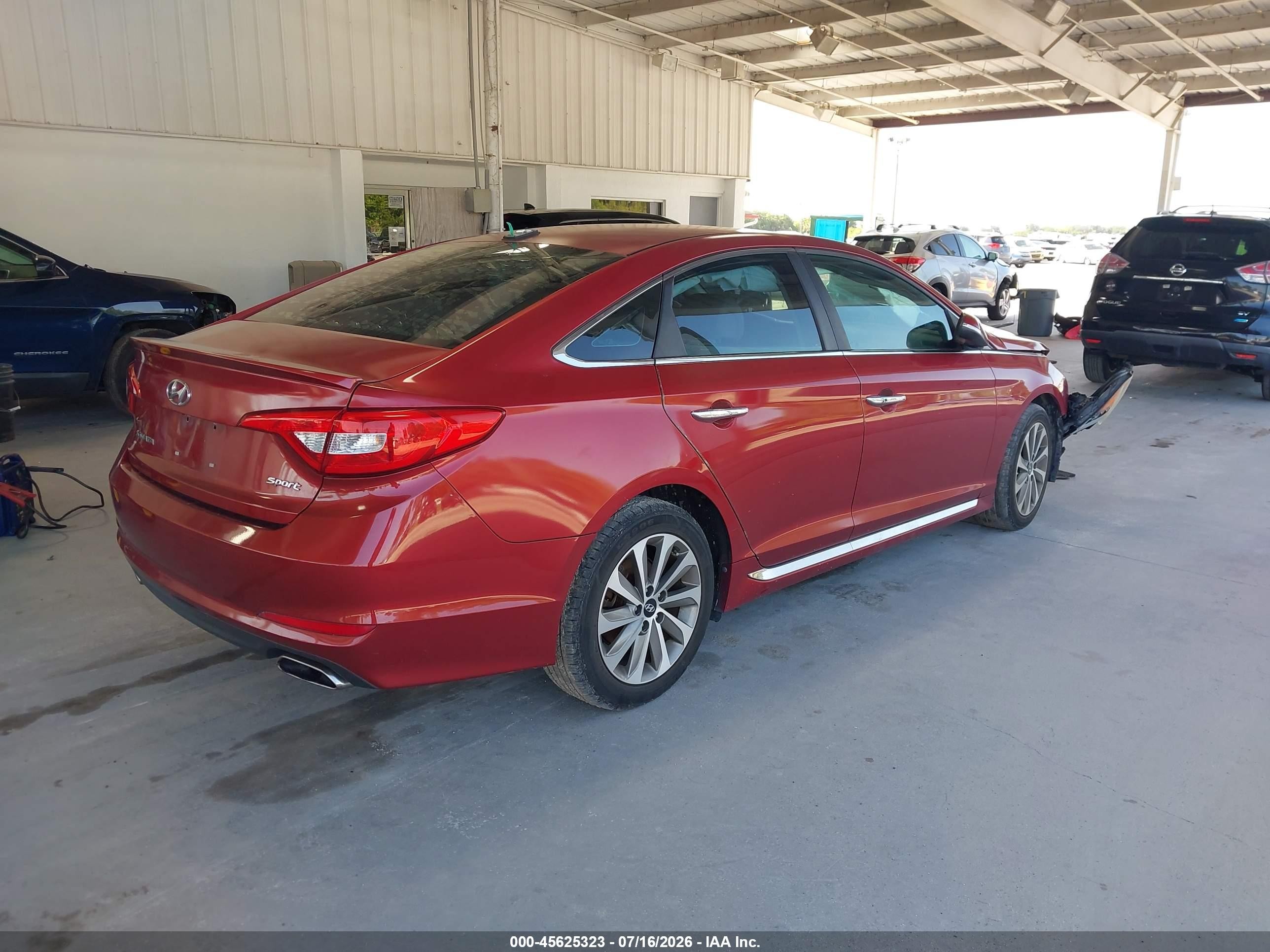 2015 Hyundai Sonata Sport Red vin: 5NPE34AF1FH058623