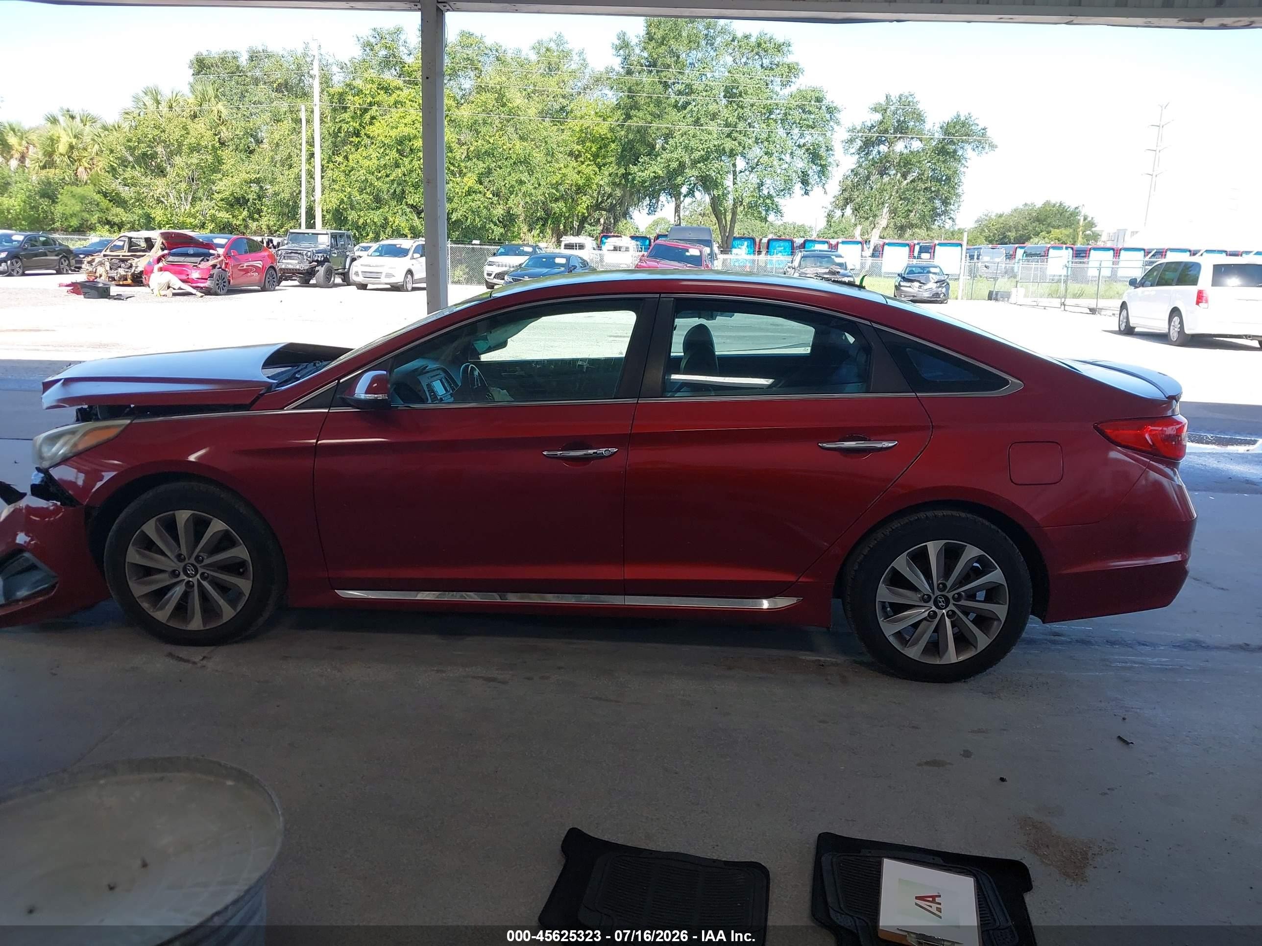 2015 Hyundai Sonata Sport Red vin: 5NPE34AF1FH058623