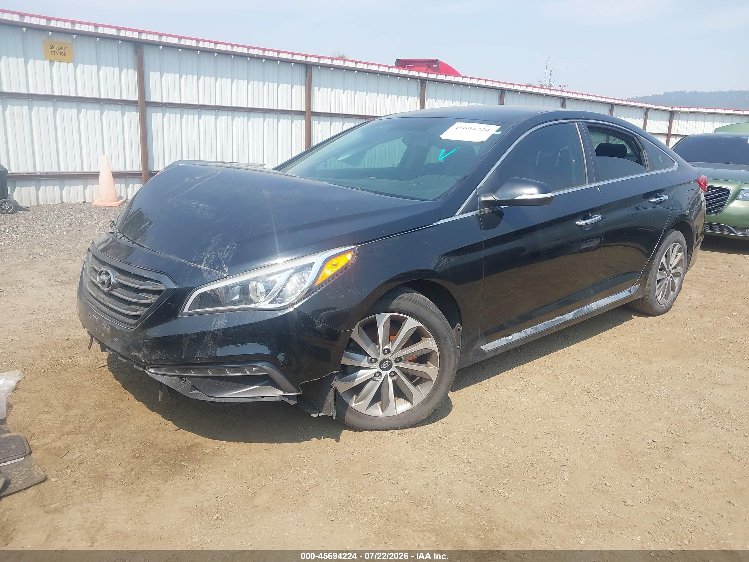 2015 Hyundai Sonata Sport Black vin: 5NPE34AF1FH059187