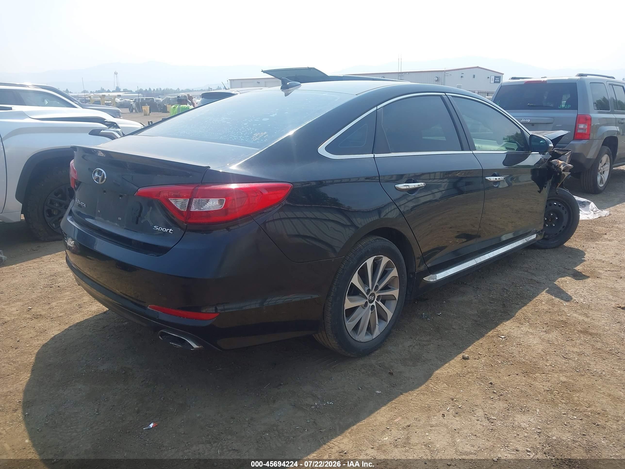 2015 Hyundai Sonata Sport Black vin: 5NPE34AF1FH059187