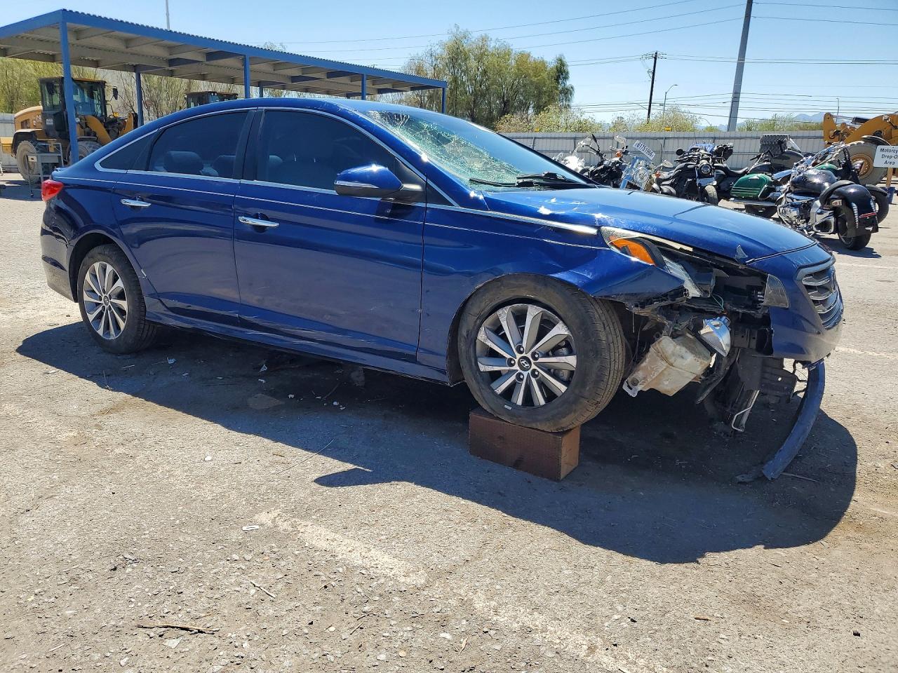 2015 Hyundai Sonata Sport Blue vin: 5NPE34AF1FH063319