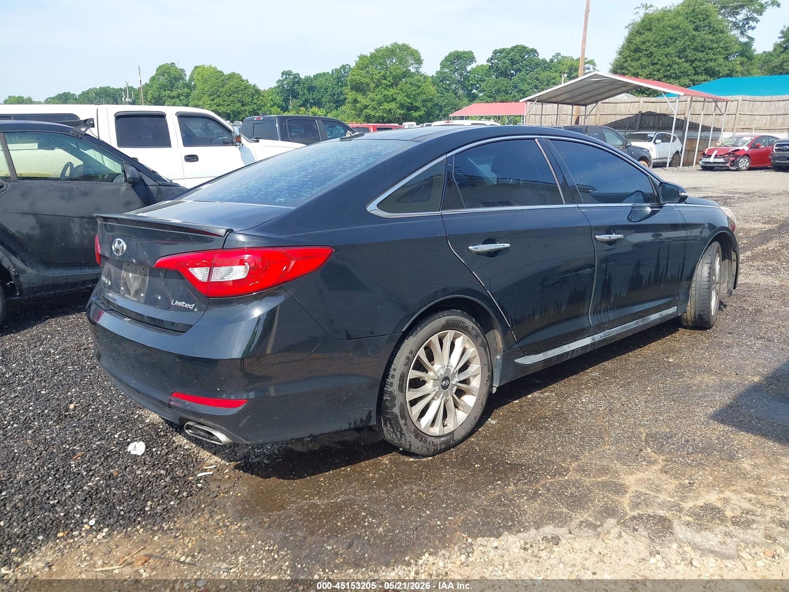 2015 Hyundai Sonata Limited Black vin: 5NPE34AF1FH072151