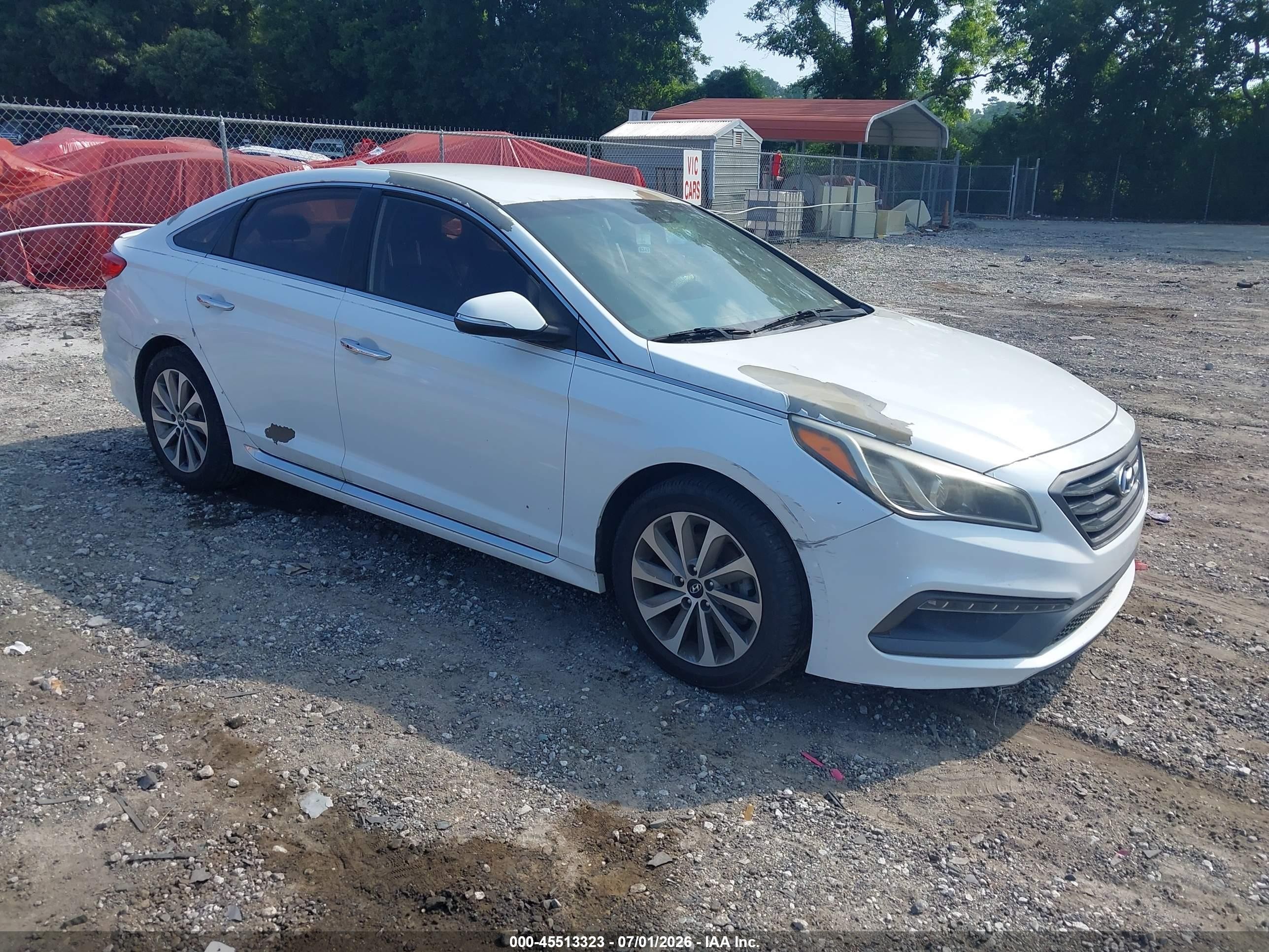 2015 Hyundai Sonata Sport Белый vin: 5NPE34AF1FH080122