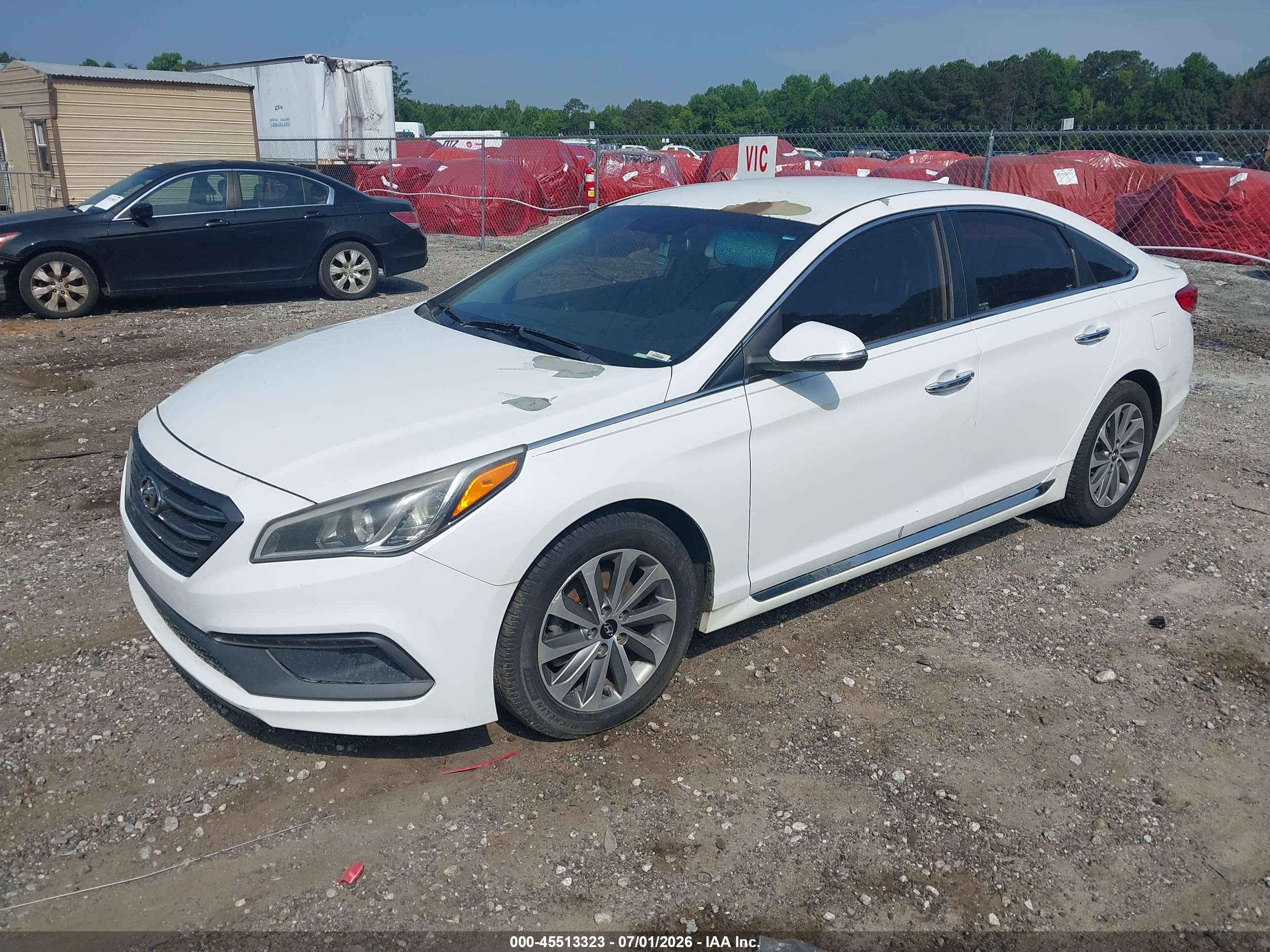 2015 Hyundai Sonata Sport Белый vin: 5NPE34AF1FH080122
