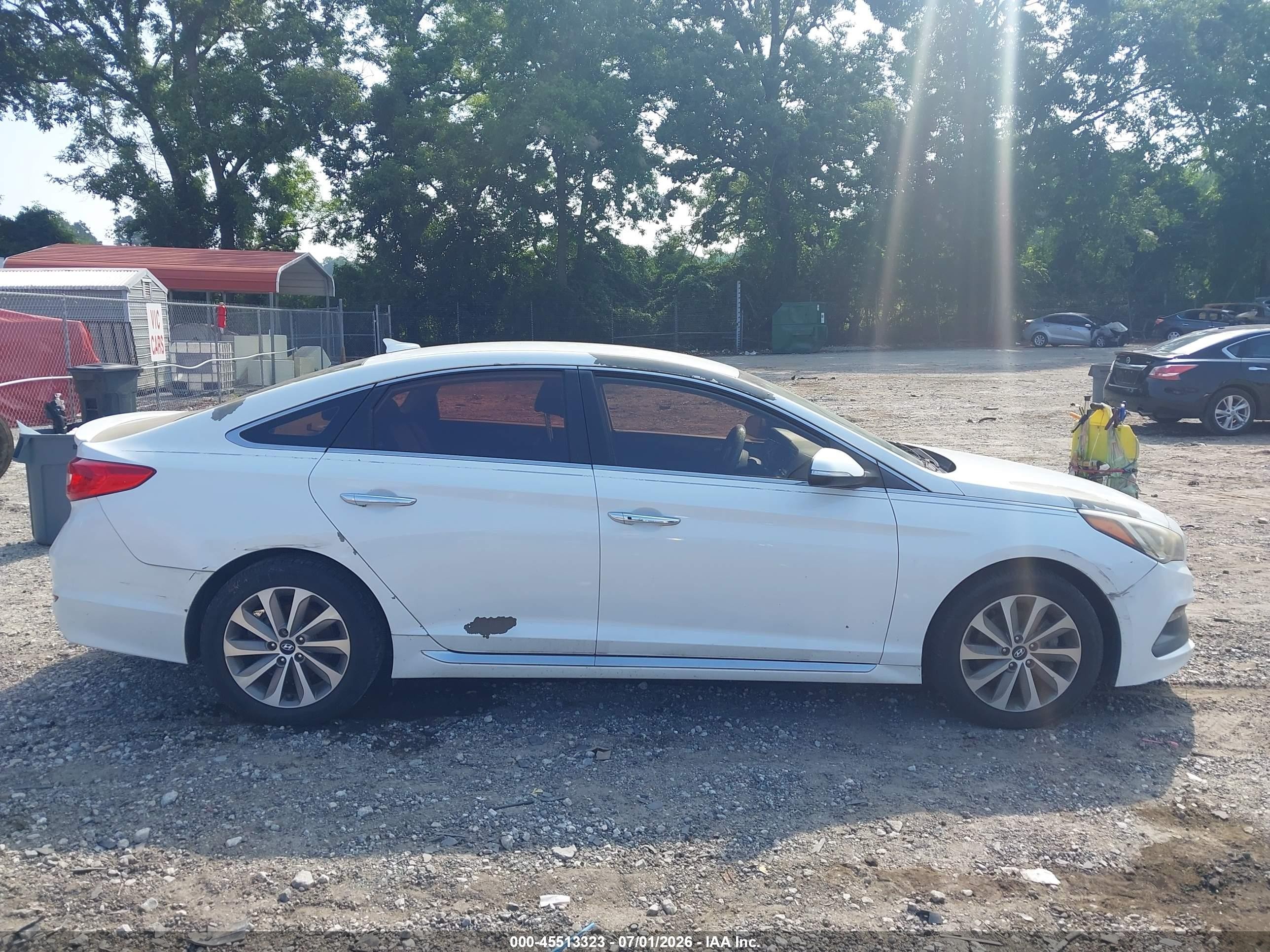 2015 Hyundai Sonata Sport Белый vin: 5NPE34AF1FH080122
