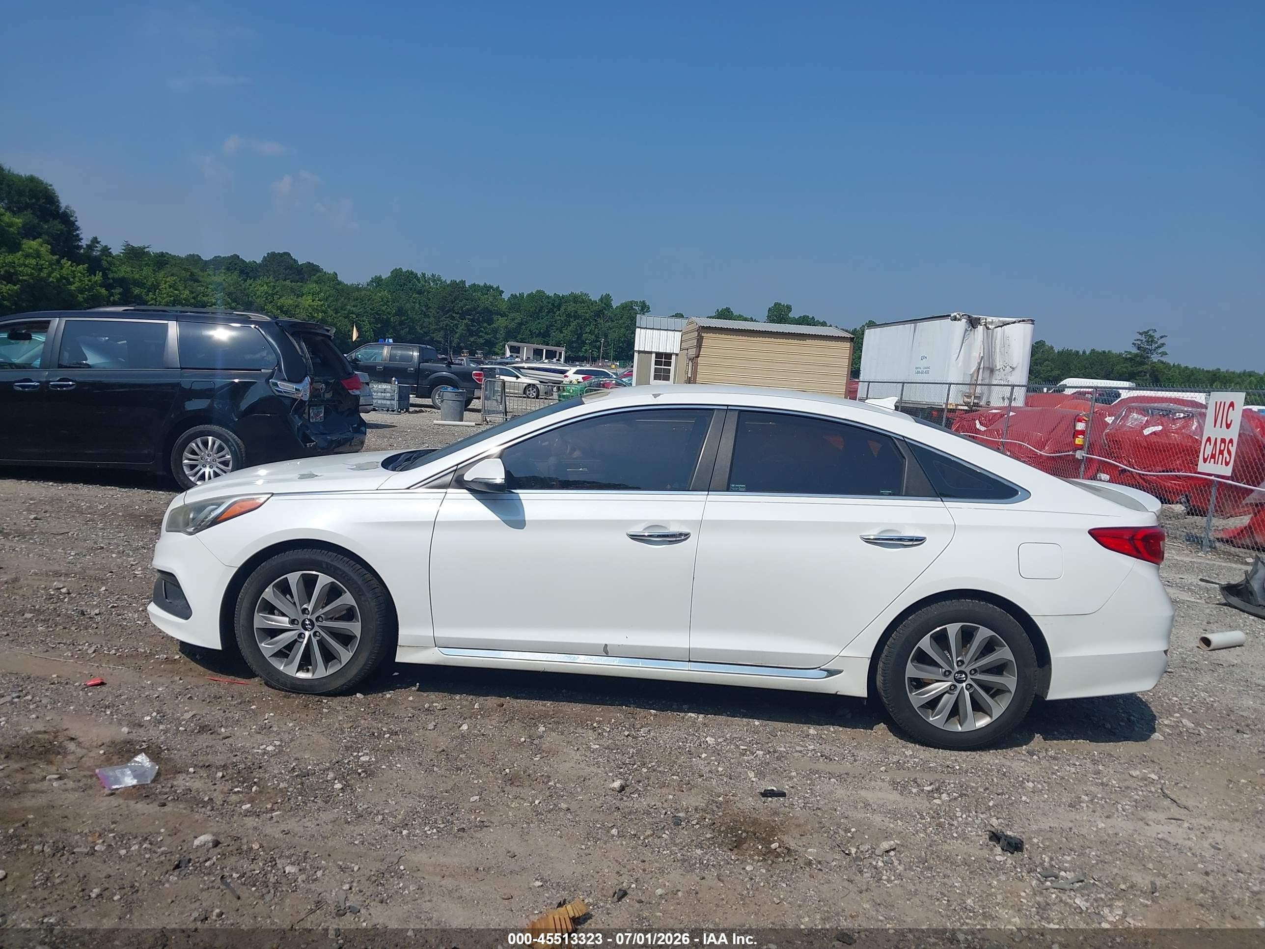 2015 Hyundai Sonata Sport Белый vin: 5NPE34AF1FH080122