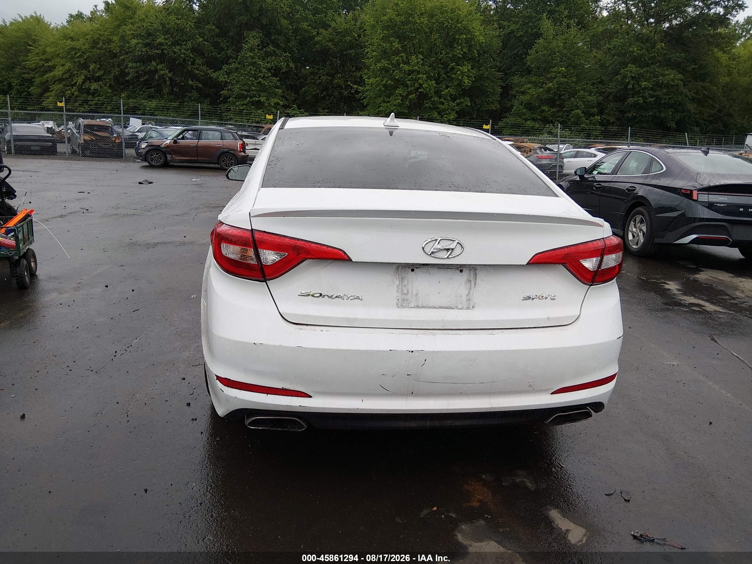 2015 Hyundai Sonata Sport White vin: 5NPE34AF1FH085854
