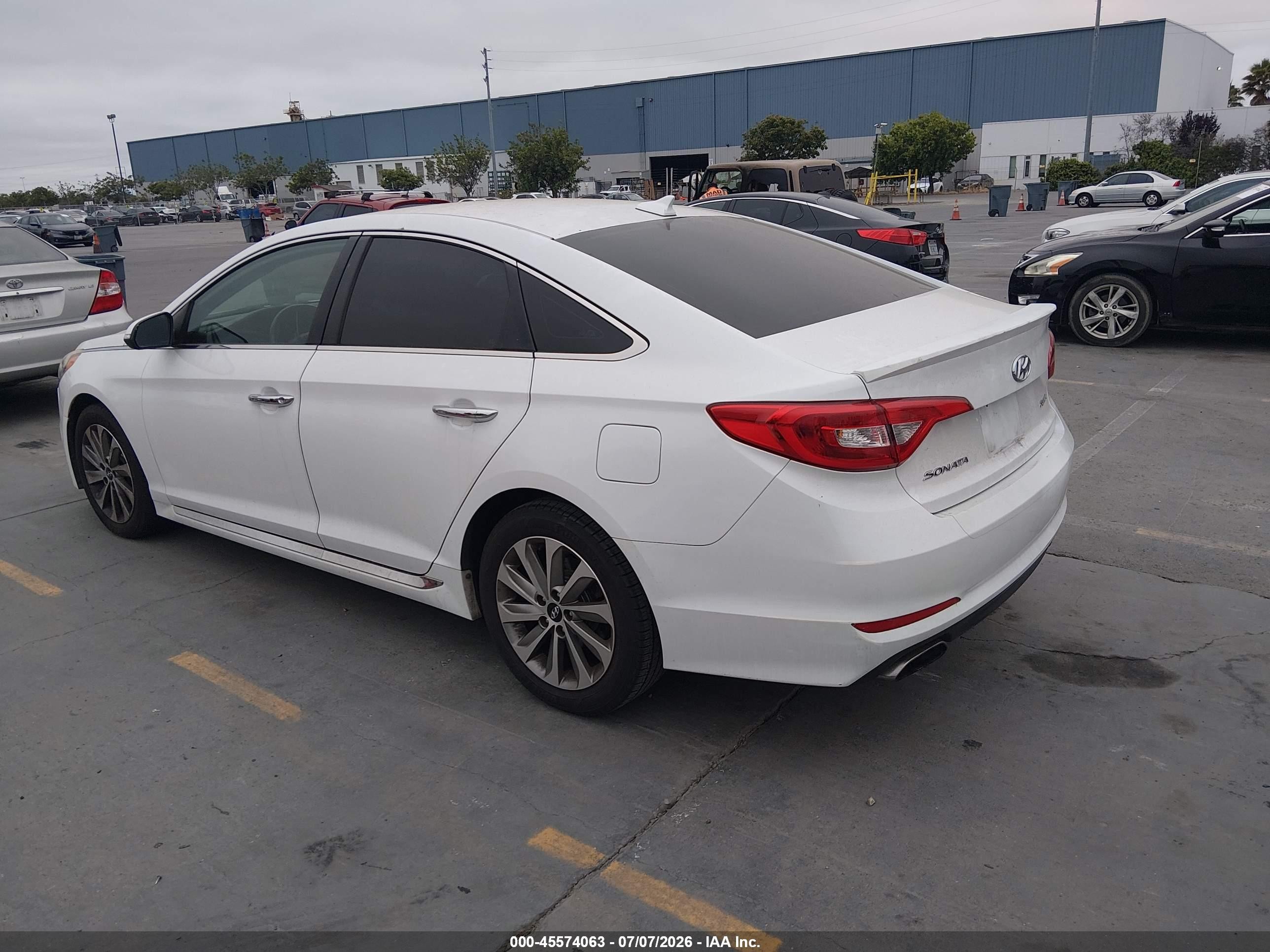 2015 Hyundai Sonata Sport White vin: 5NPE34AF1FH092920
