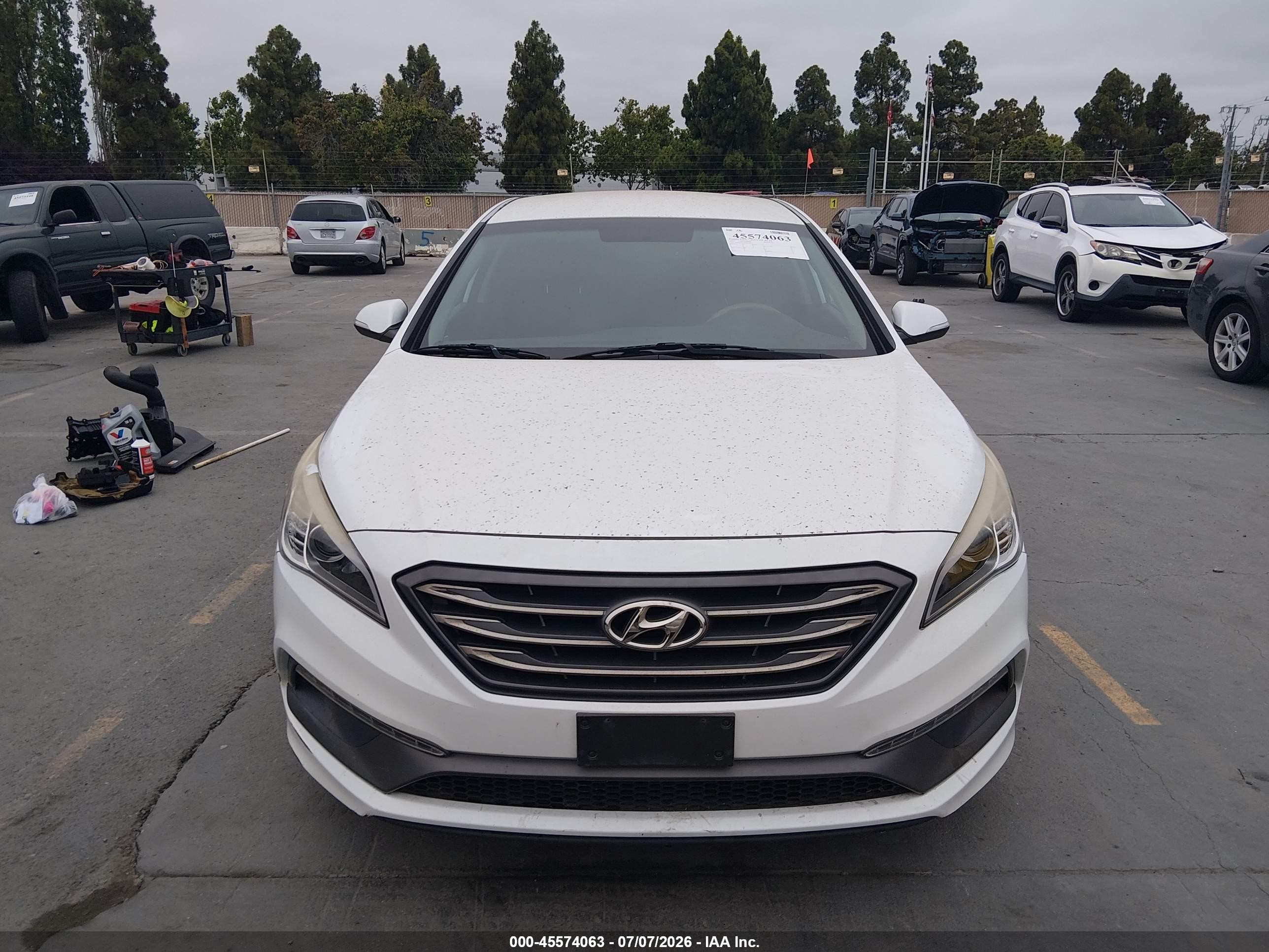 2015 Hyundai Sonata Sport White vin: 5NPE34AF1FH092920
