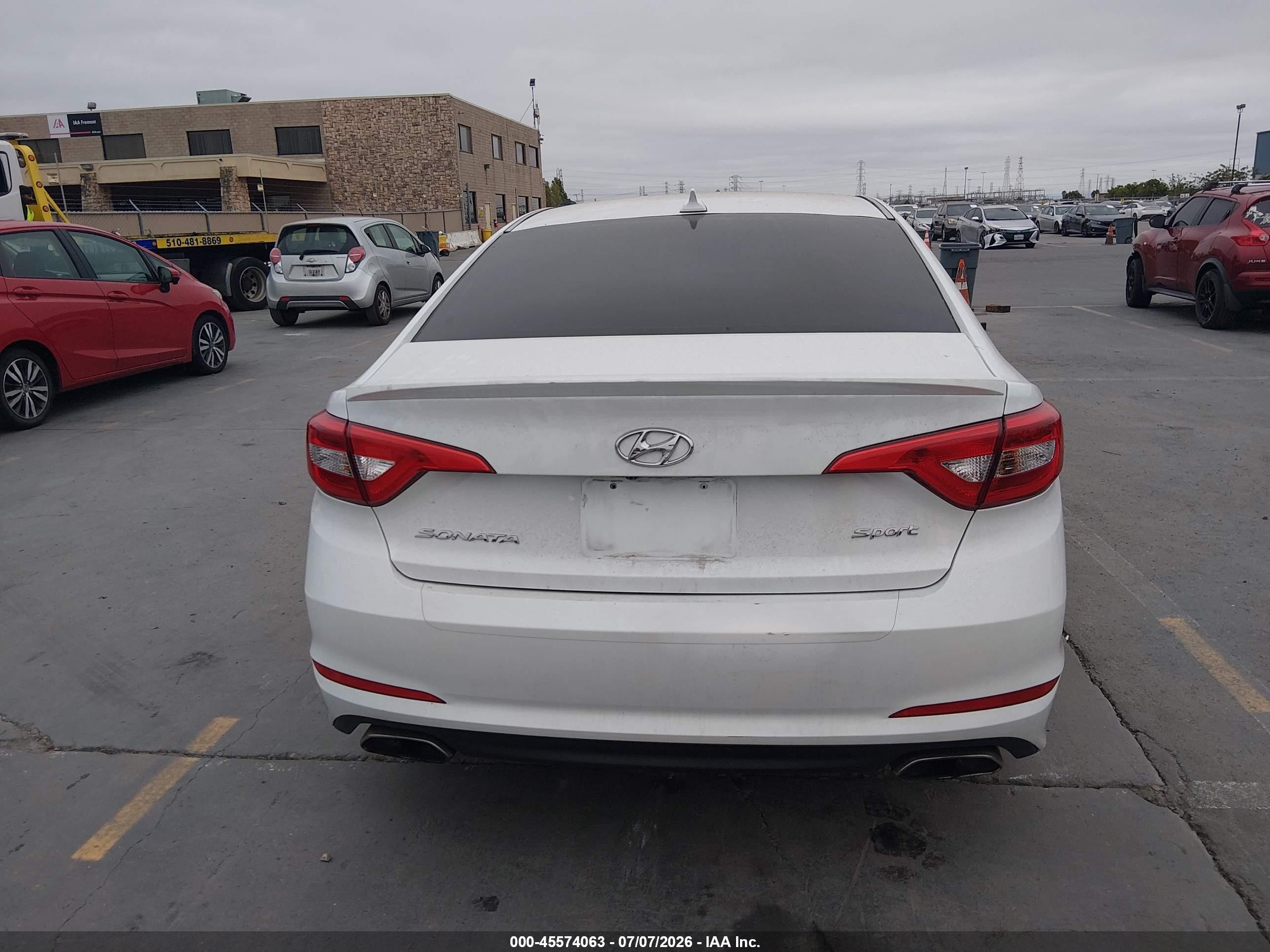 2015 Hyundai Sonata Sport White vin: 5NPE34AF1FH092920
