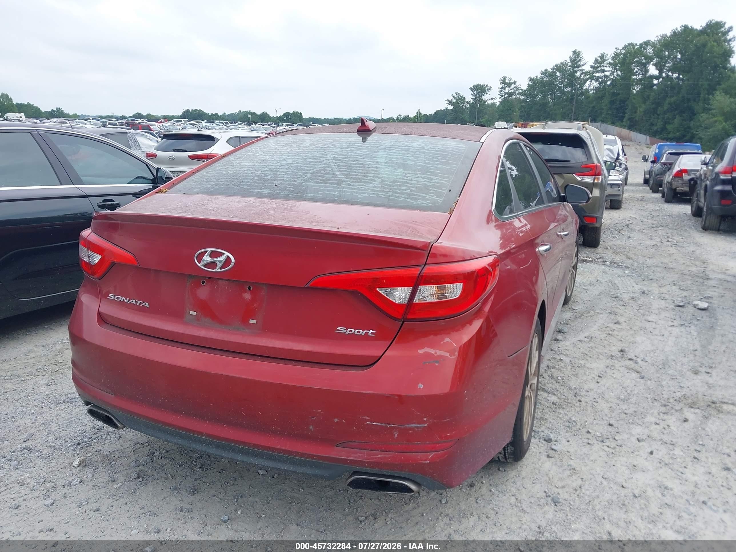 2015 Hyundai Sonata Sport Burgundy vin: 5NPE34AF1FH096885