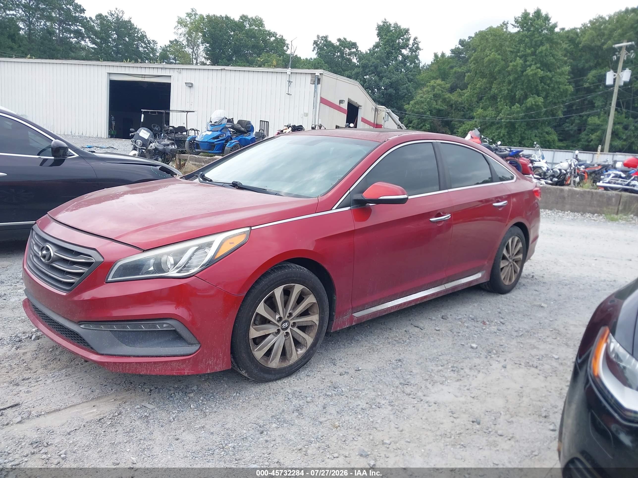 2015 Hyundai Sonata Sport Burgundy vin: 5NPE34AF1FH096885