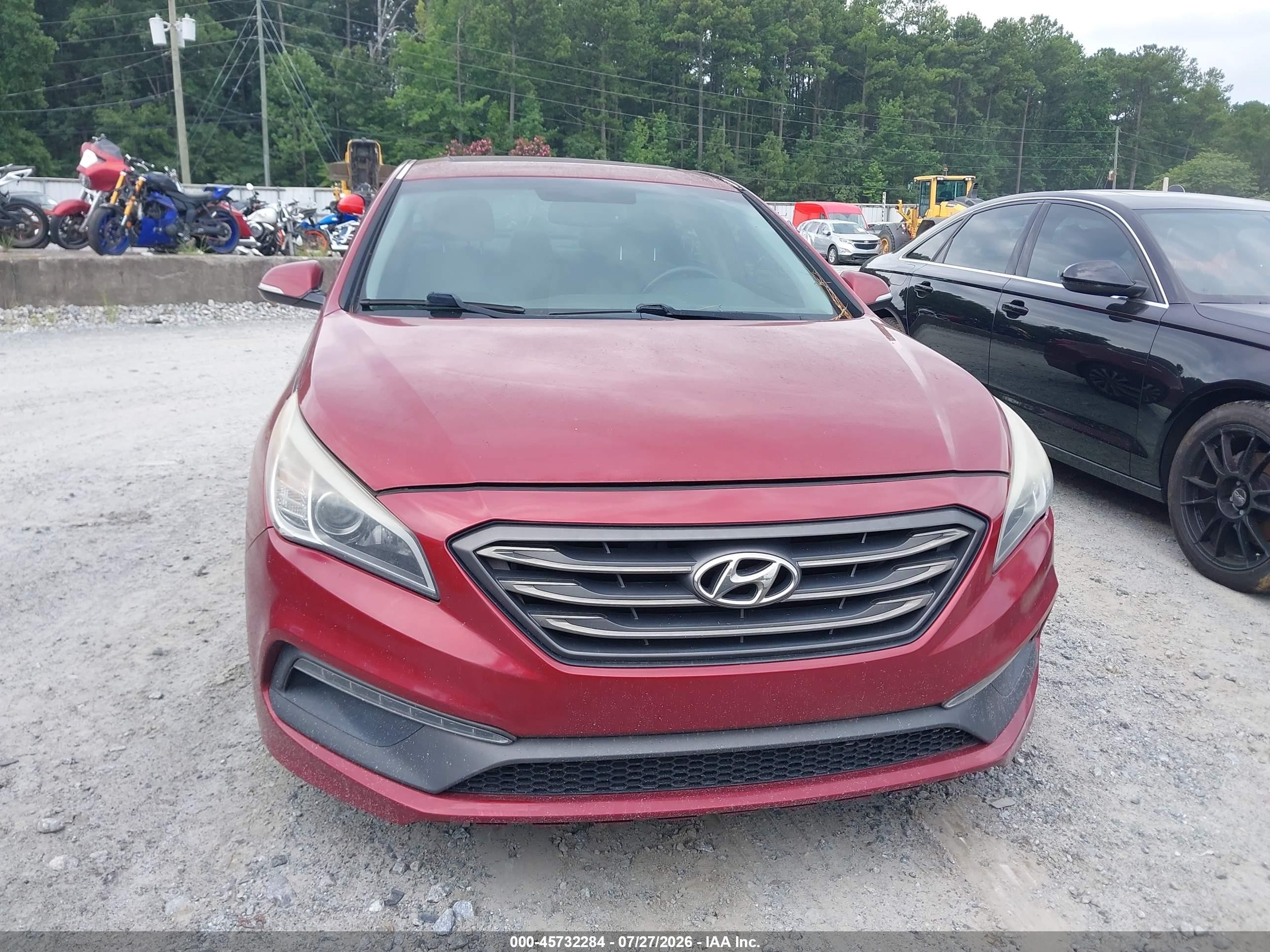 2015 Hyundai Sonata Sport Burgundy vin: 5NPE34AF1FH096885