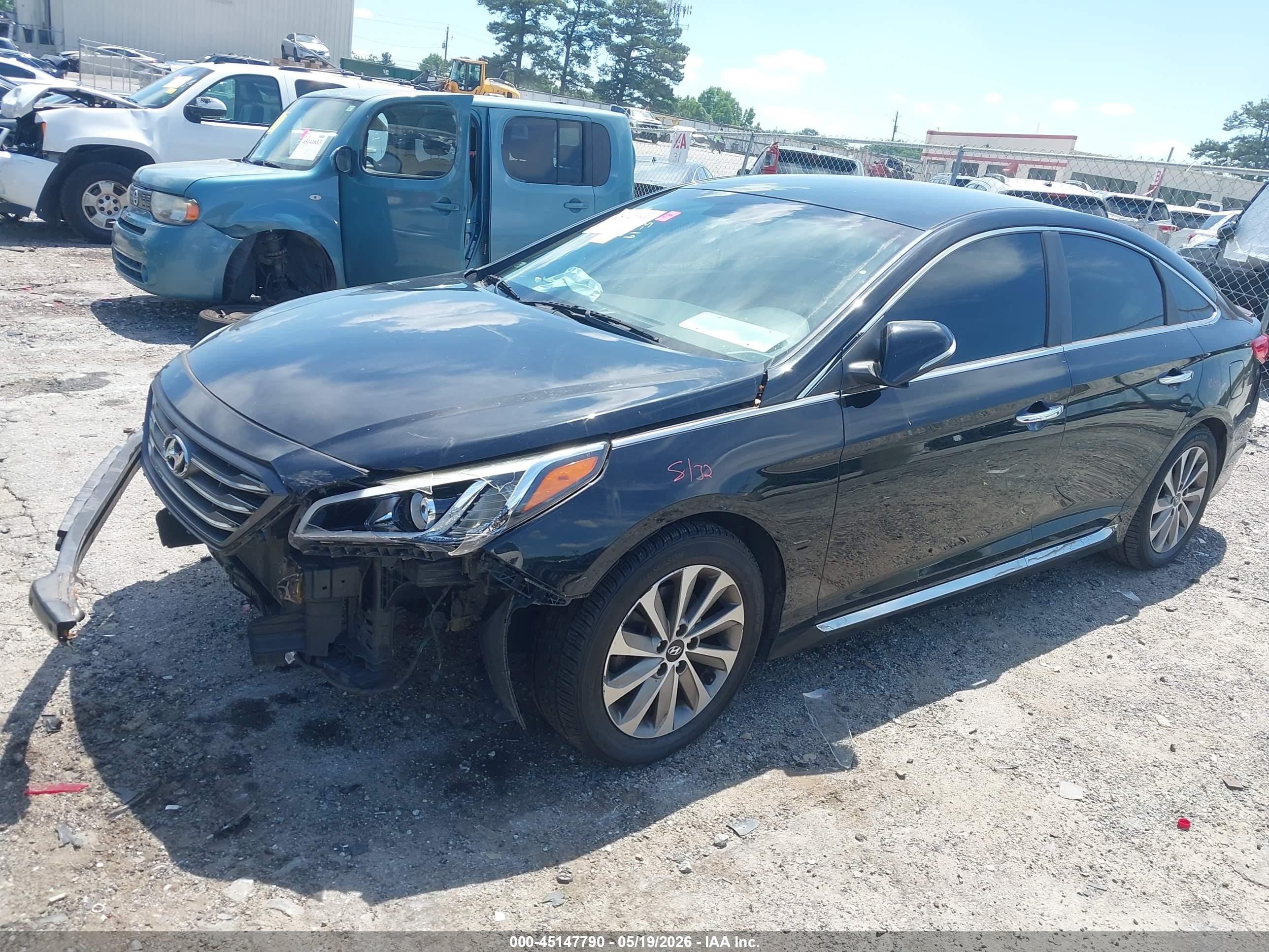 2015 Hyundai Sonata Sport Black vin: 5NPE34AF1FH100823