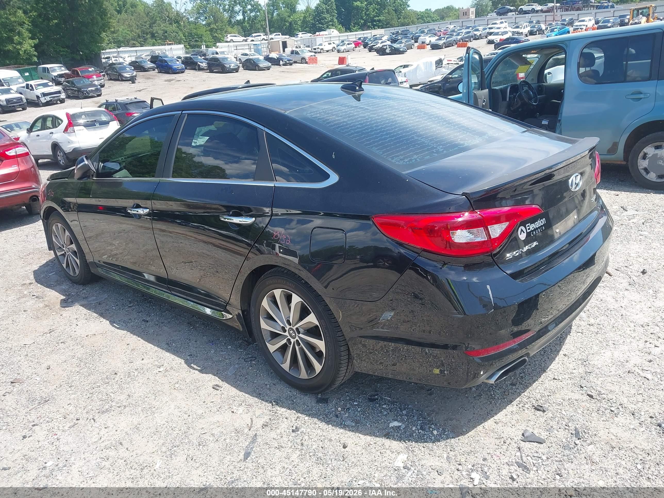 2015 Hyundai Sonata Sport Black vin: 5NPE34AF1FH100823