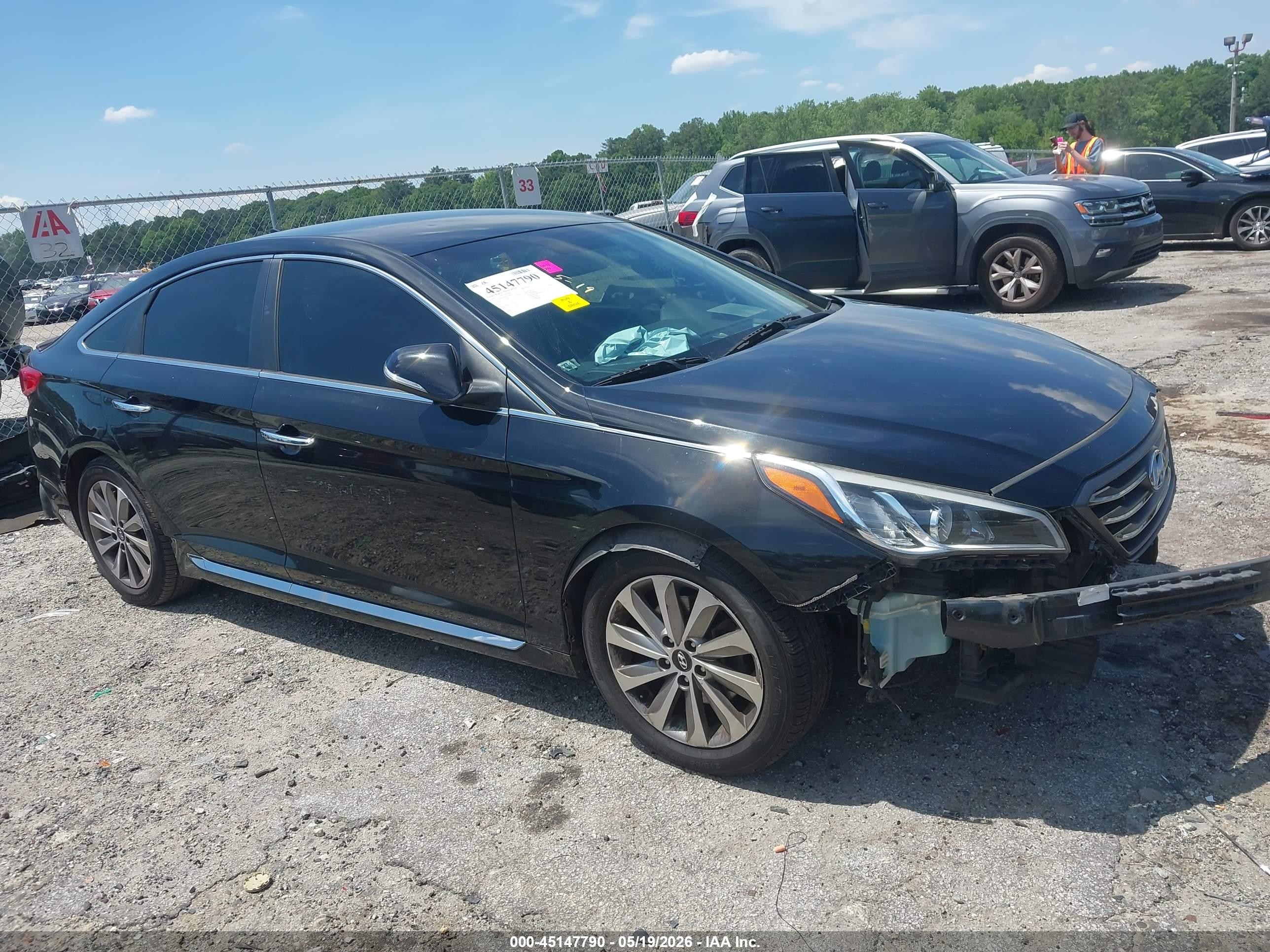 2015 Hyundai Sonata Sport Black vin: 5NPE34AF1FH100823