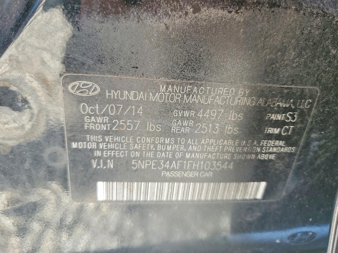 2015 Hyundai Sonata Sport Черный vin: 5NPE34AF1FH103544