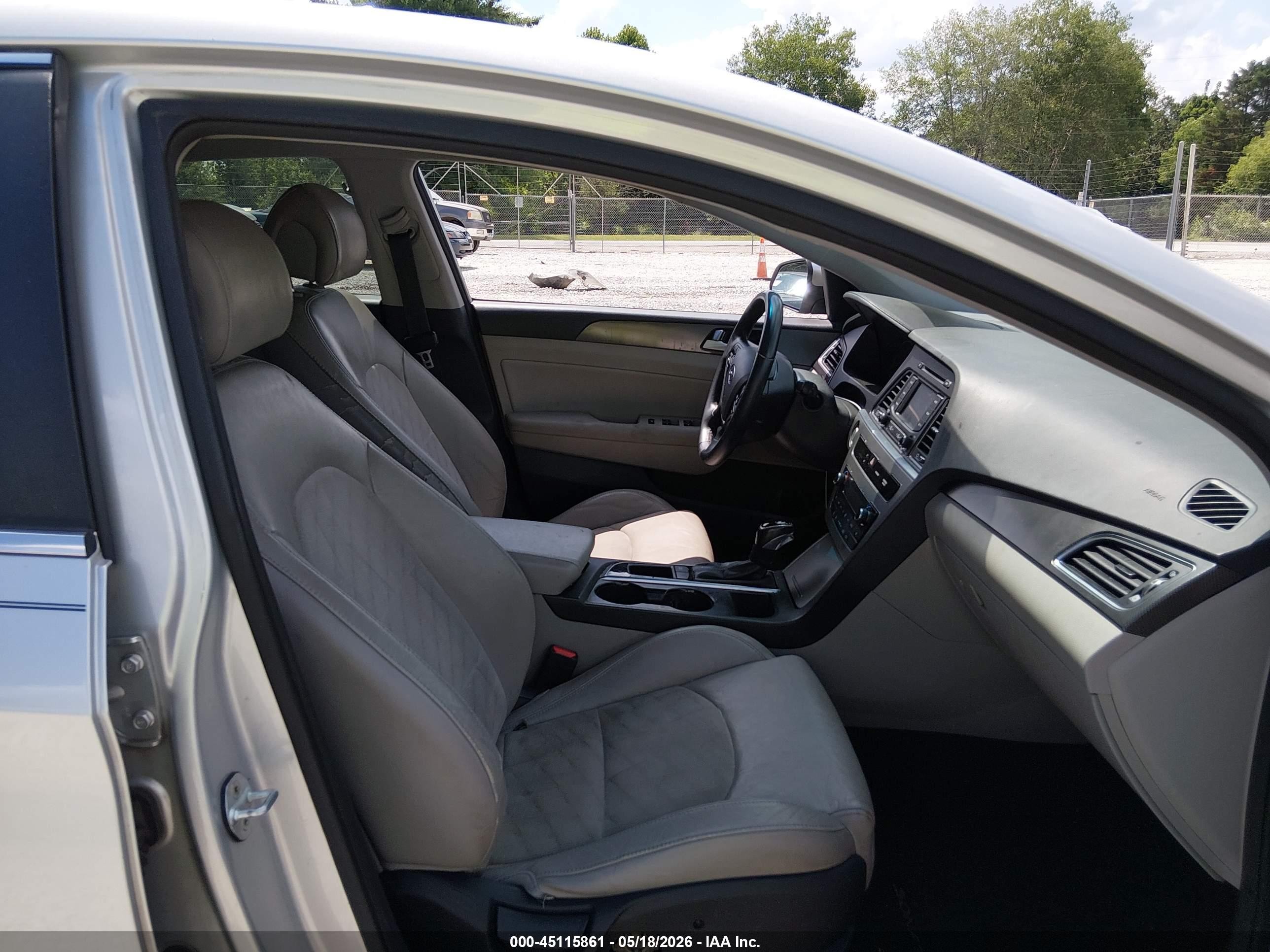 2015 Hyundai Sonata Sport Silver vin: 5NPE34AF1FH104774