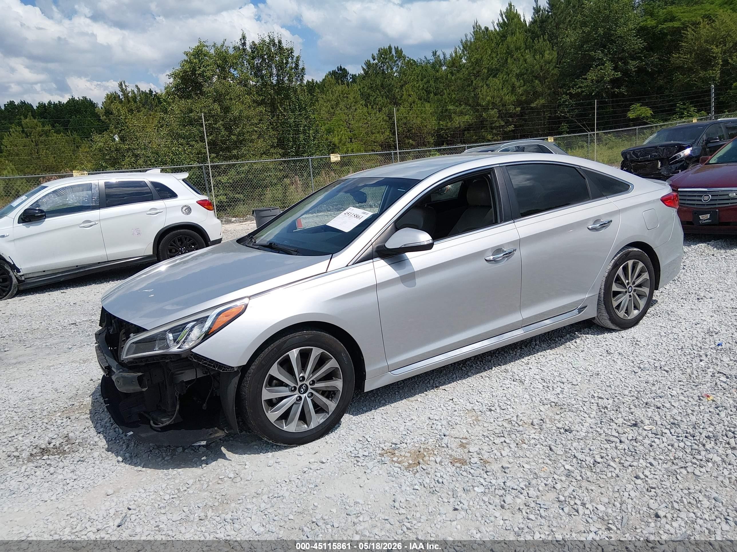 2015 Hyundai Sonata Sport Silver vin: 5NPE34AF1FH104774