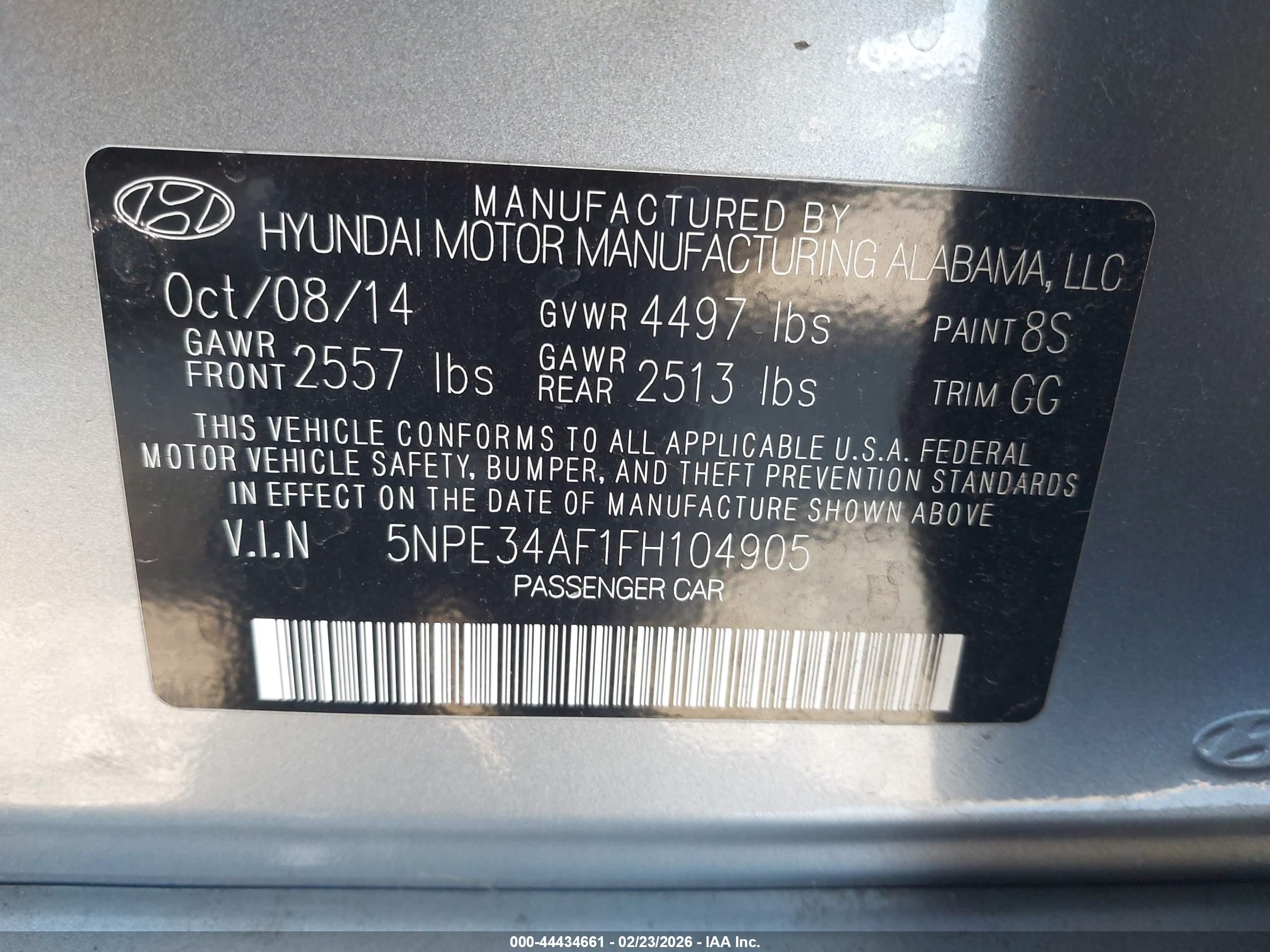2015 Hyundai Sonata Limited Silver vin: 5NPE34AF1FH104905