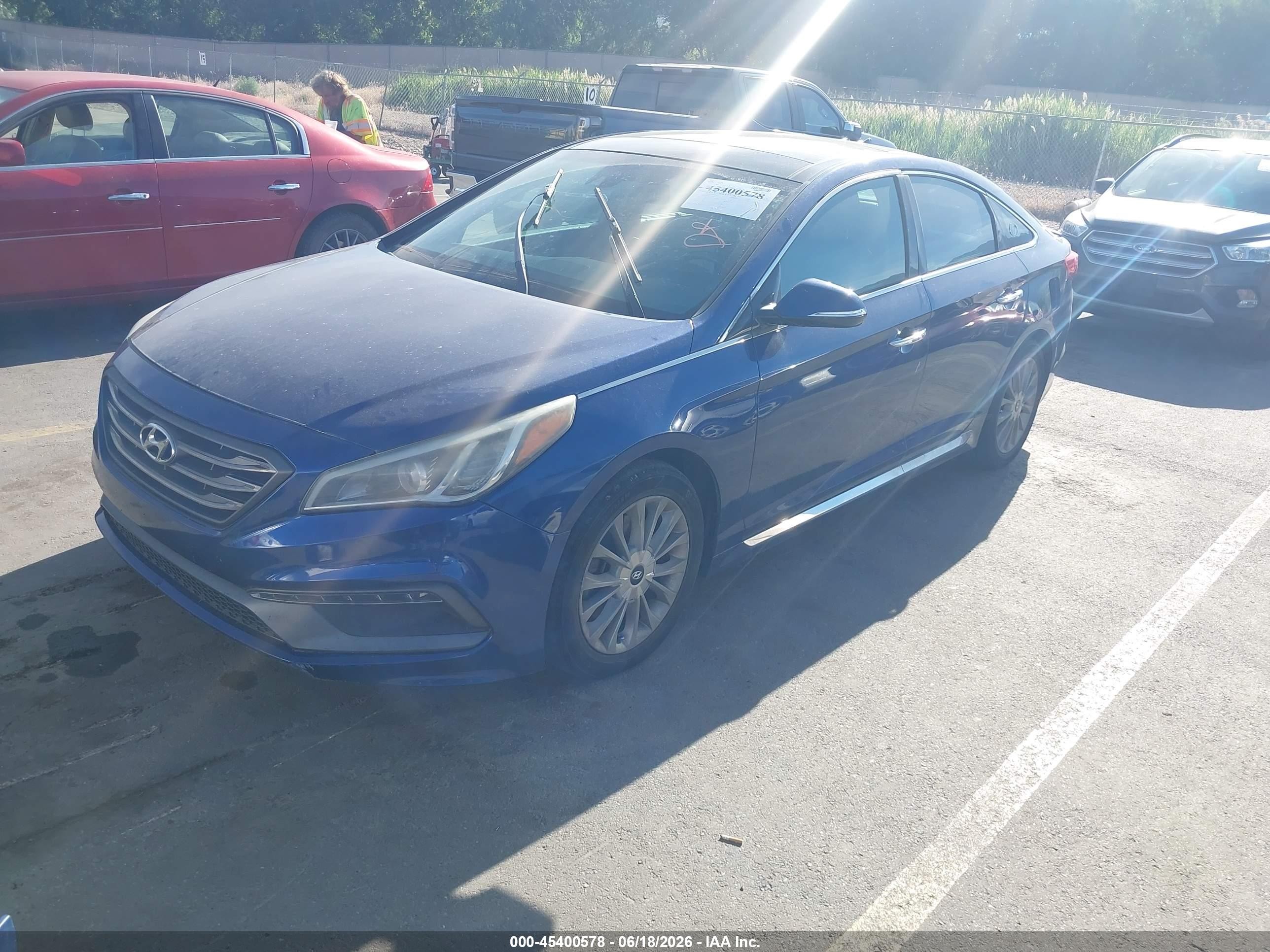 2015 Hyundai Sonata Limited Blue vin: 5NPE34AF1FH105780