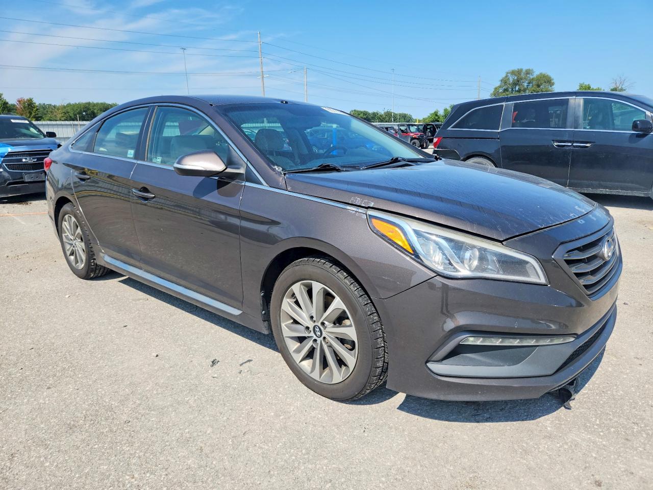 2015 Hyundai Sonata Sport Brown vin: 5NPE34AF1FH117623