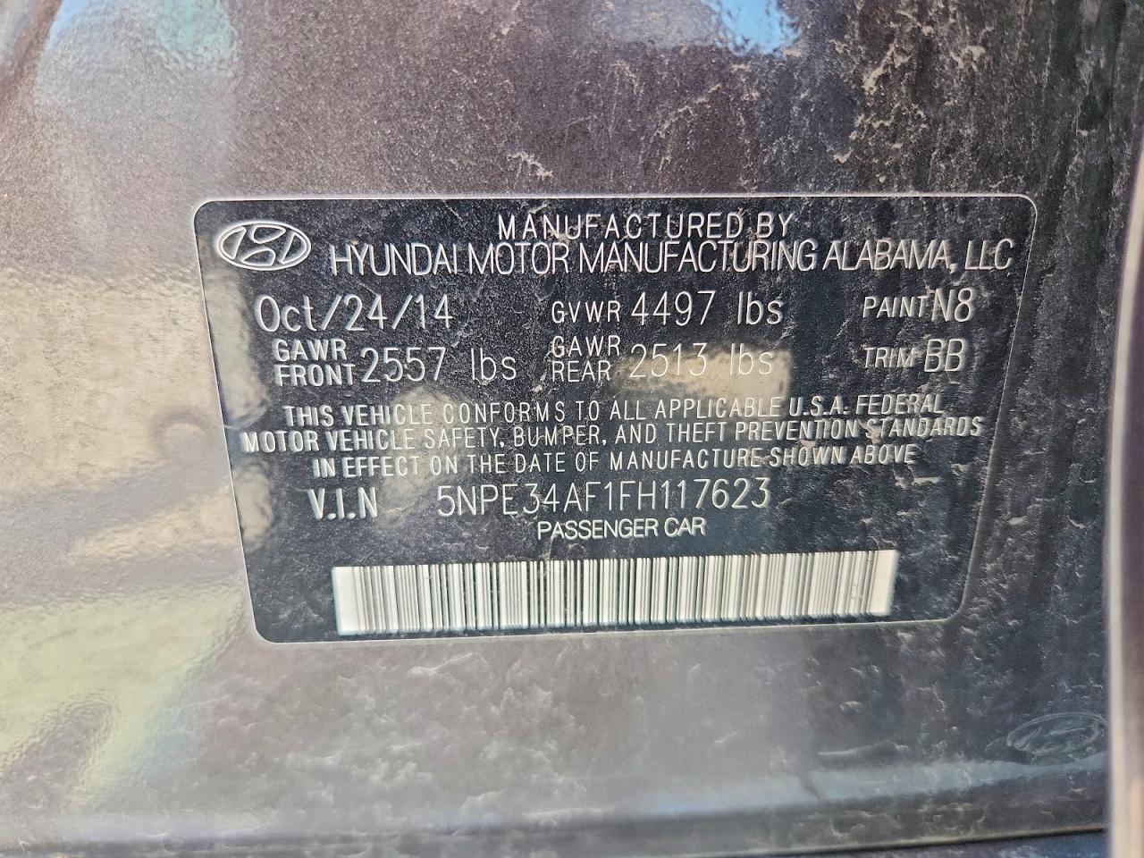 2015 Hyundai Sonata Sport Brown vin: 5NPE34AF1FH117623
