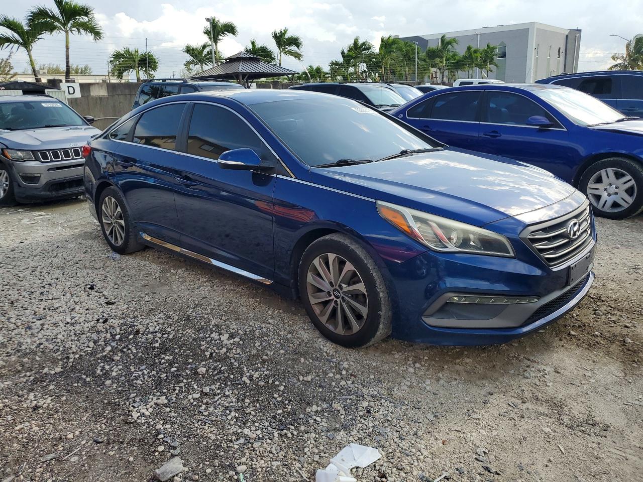 2015 Hyundai Sonata Sport Blue vin: 5NPE34AF1FH117783