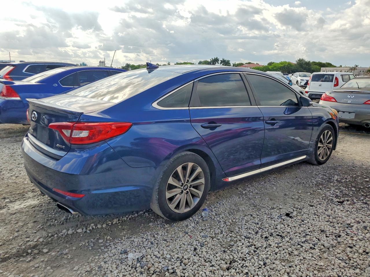 2015 Hyundai Sonata Sport Blue vin: 5NPE34AF1FH117783